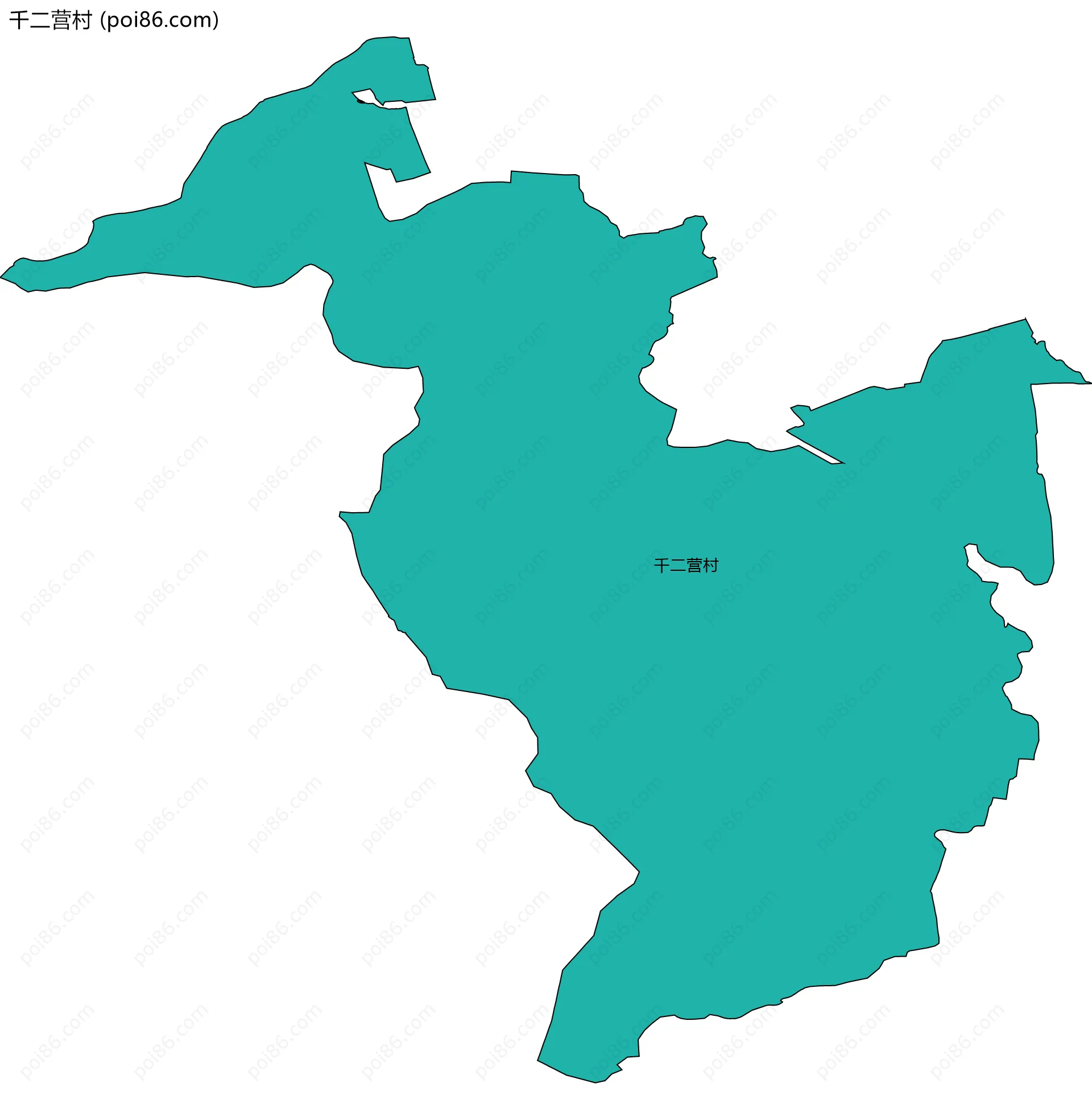 千二营村边界地图