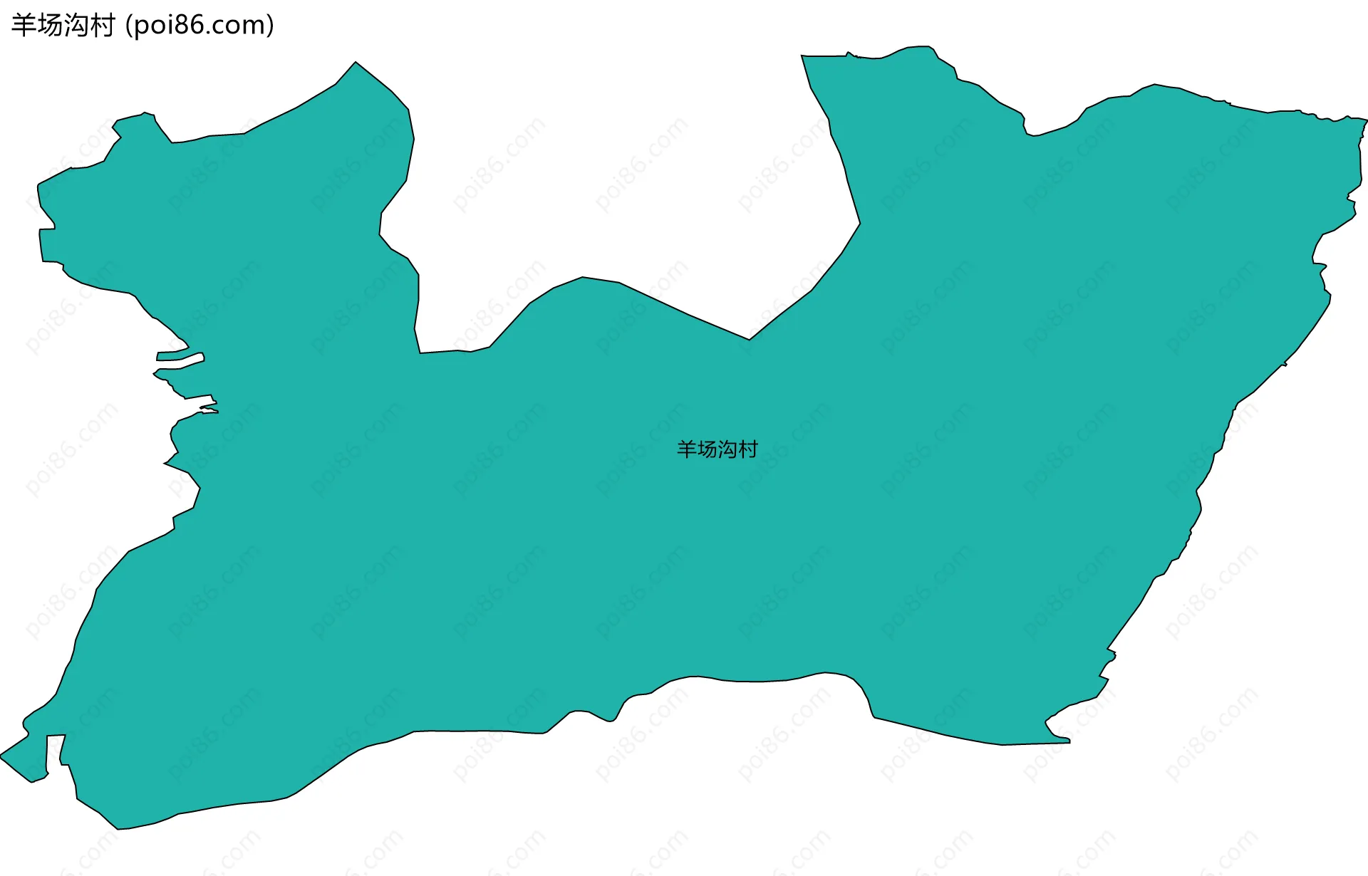 羊场沟村边界地图