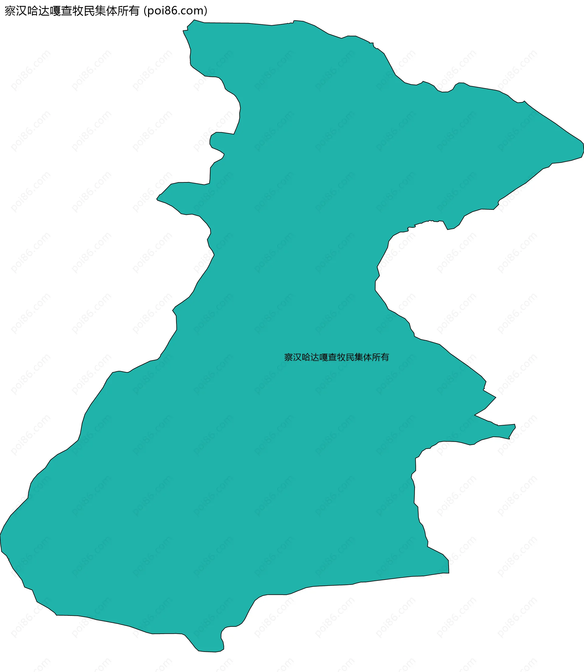察汉哈达嘎查牧民集体所有边界地图
