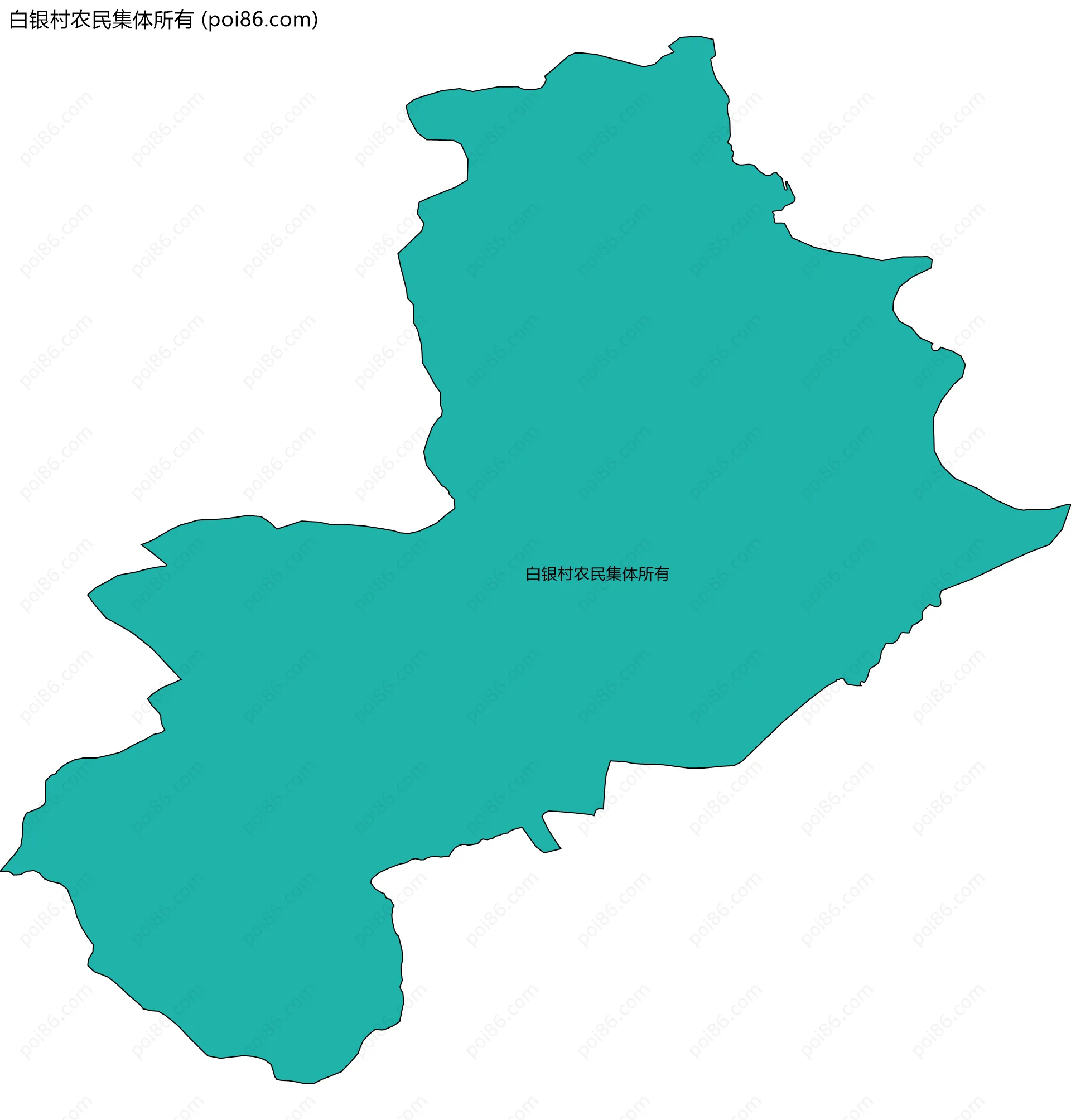 白银村农民集体所有边界地图