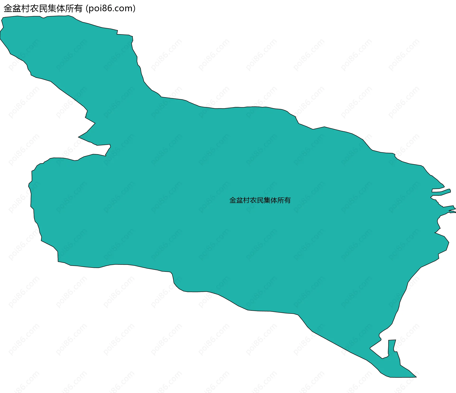 金盆村农民集体所有边界地图