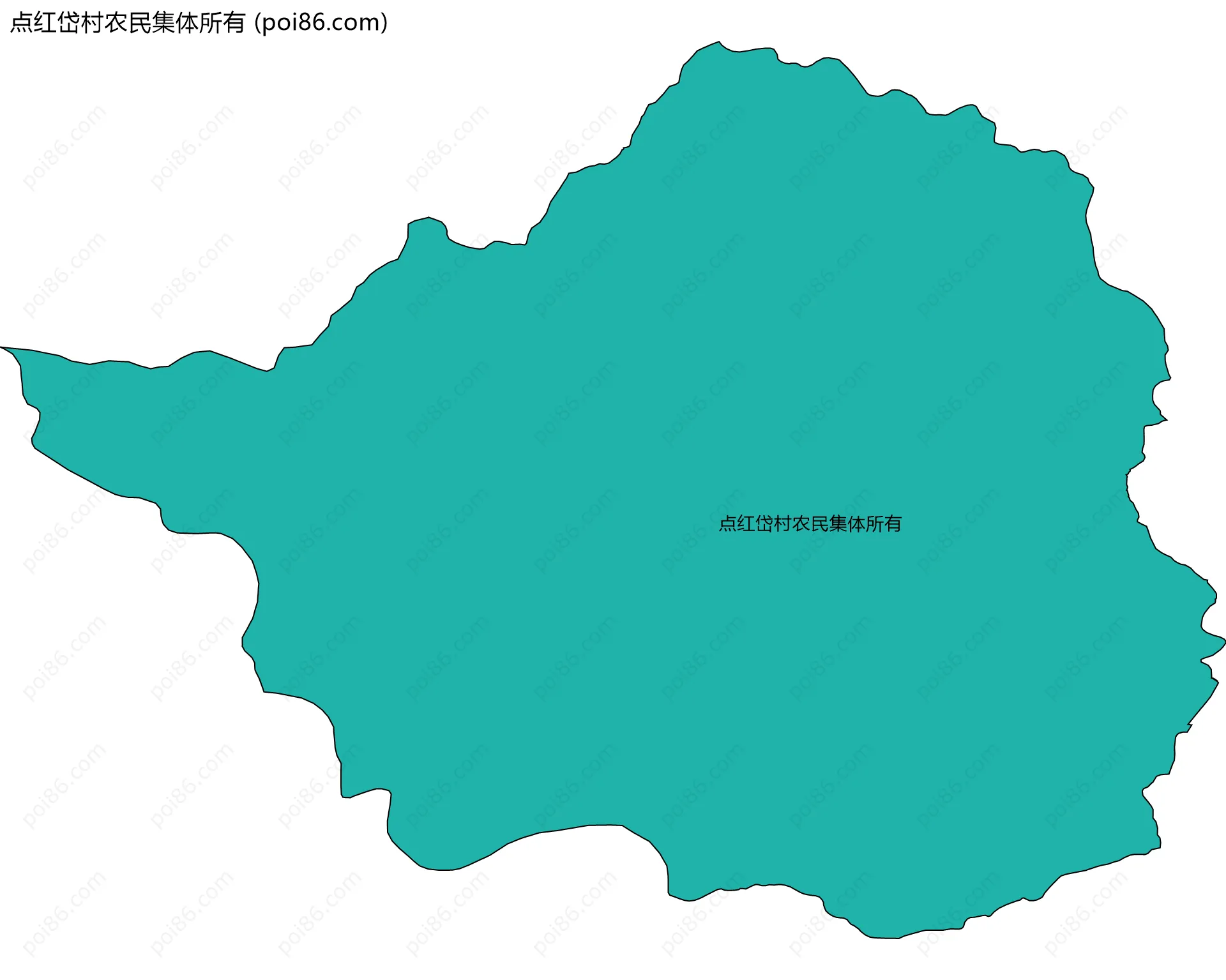 点红岱村农民集体所有边界地图
