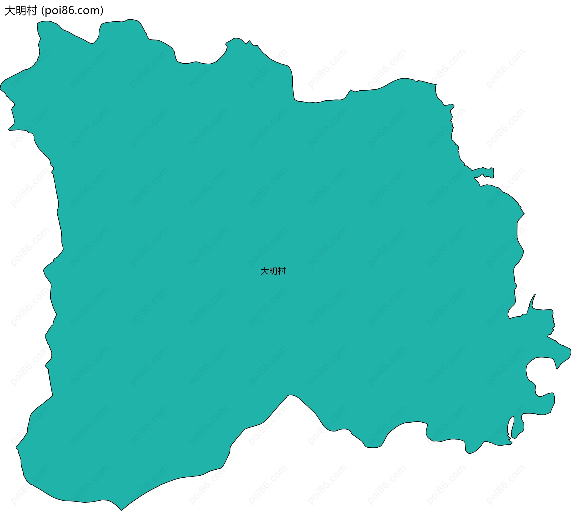 大明村边界地图
