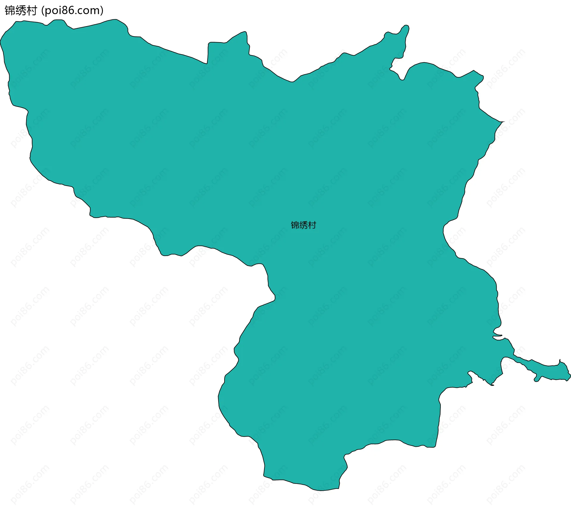 锦绣村边界地图