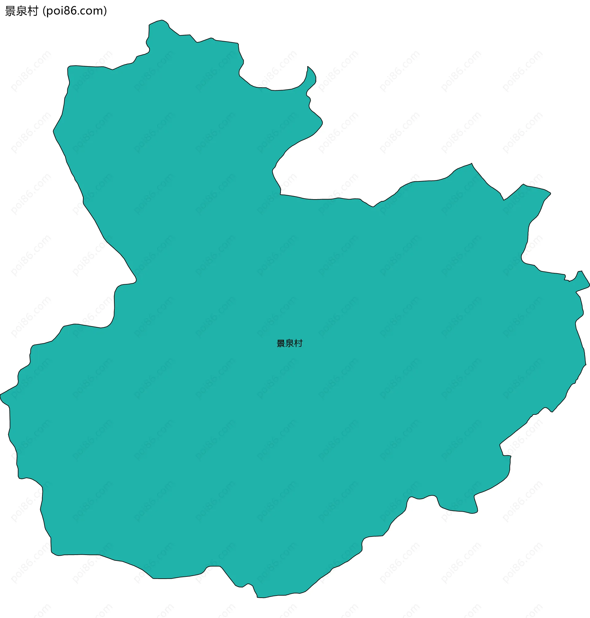 景泉村边界地图