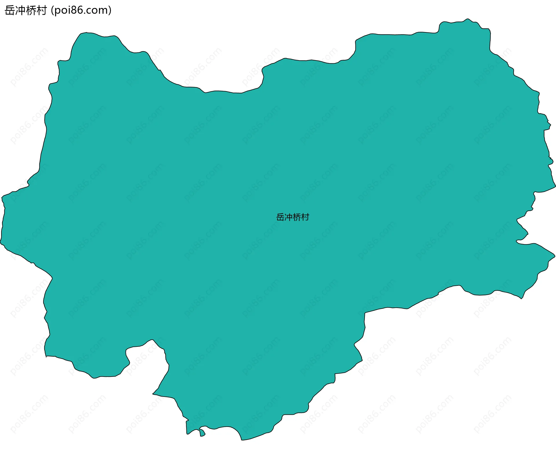 岳冲桥村边界地图