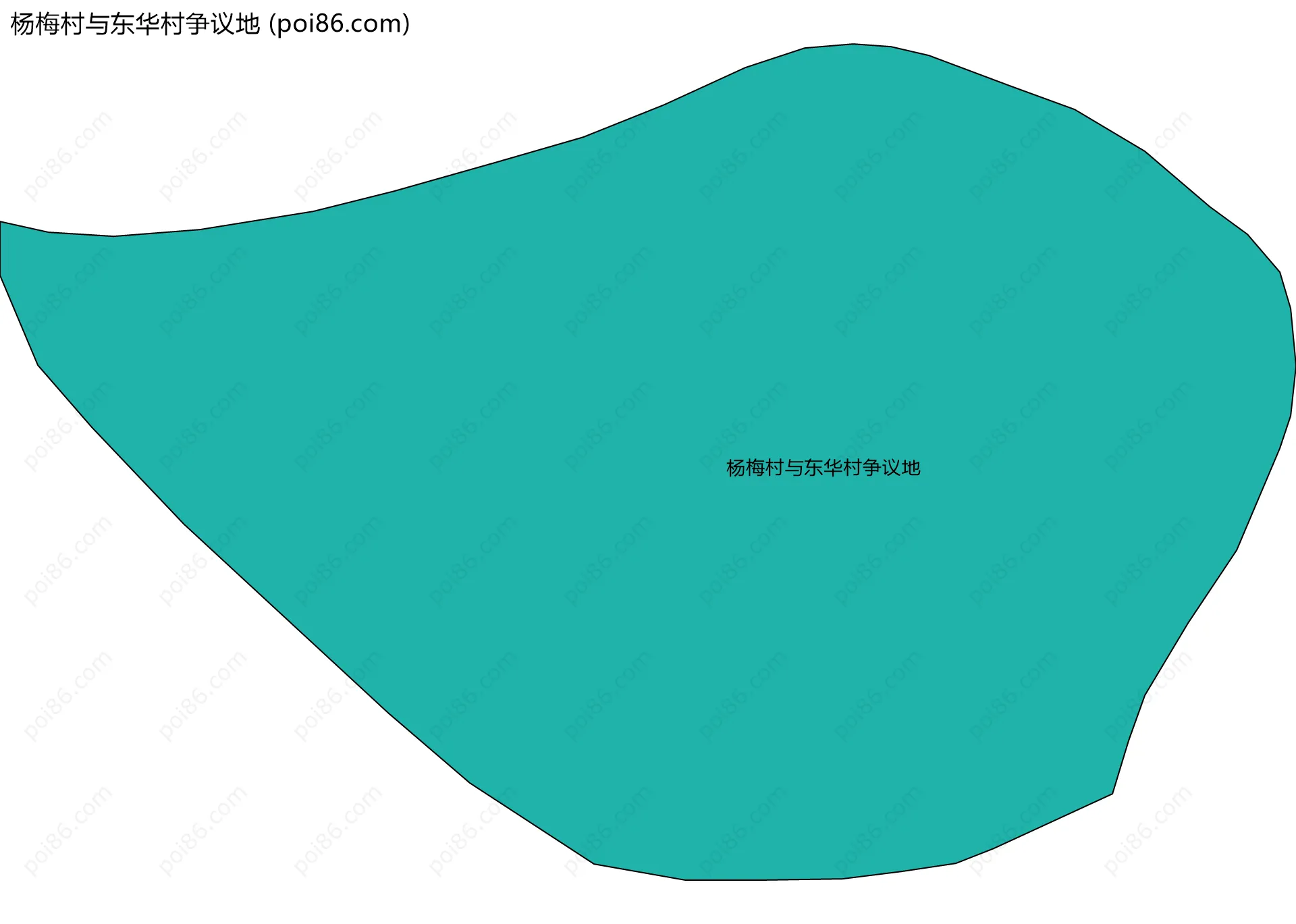 杨梅村与东华村争议地边界地图