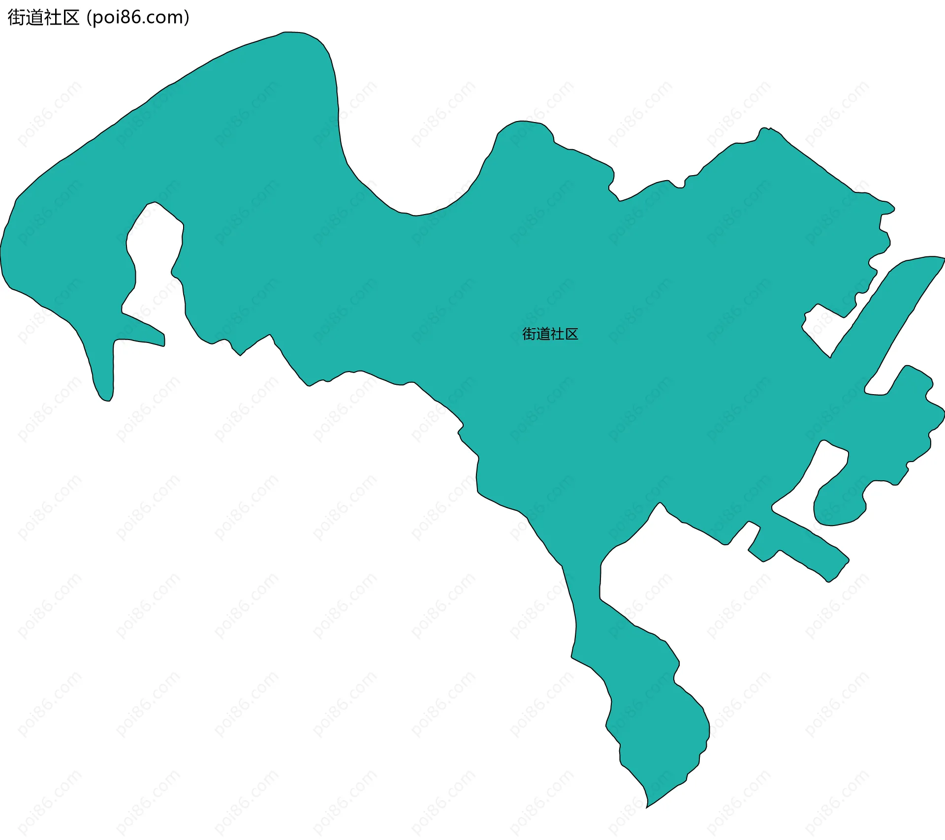街道社区边界地图