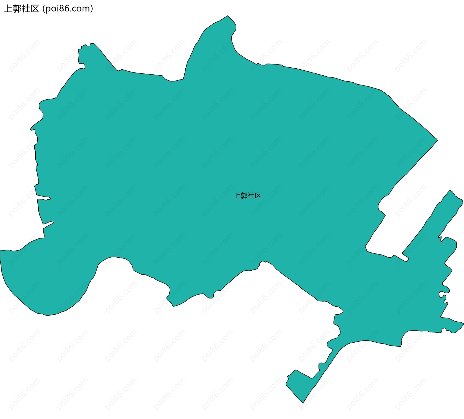 上郭社区边界地图