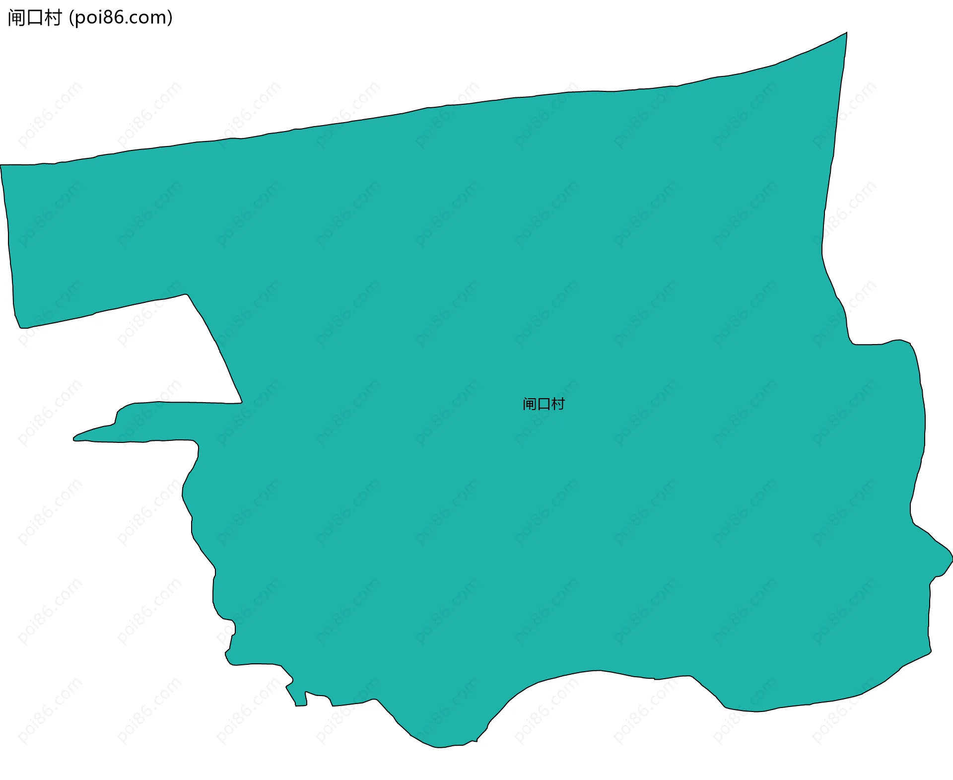 闸口村边界地图