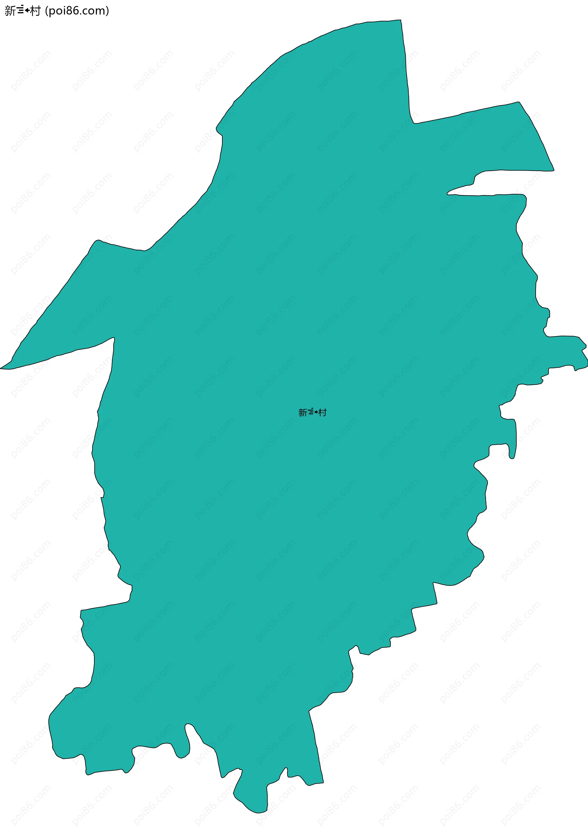新村边界地图