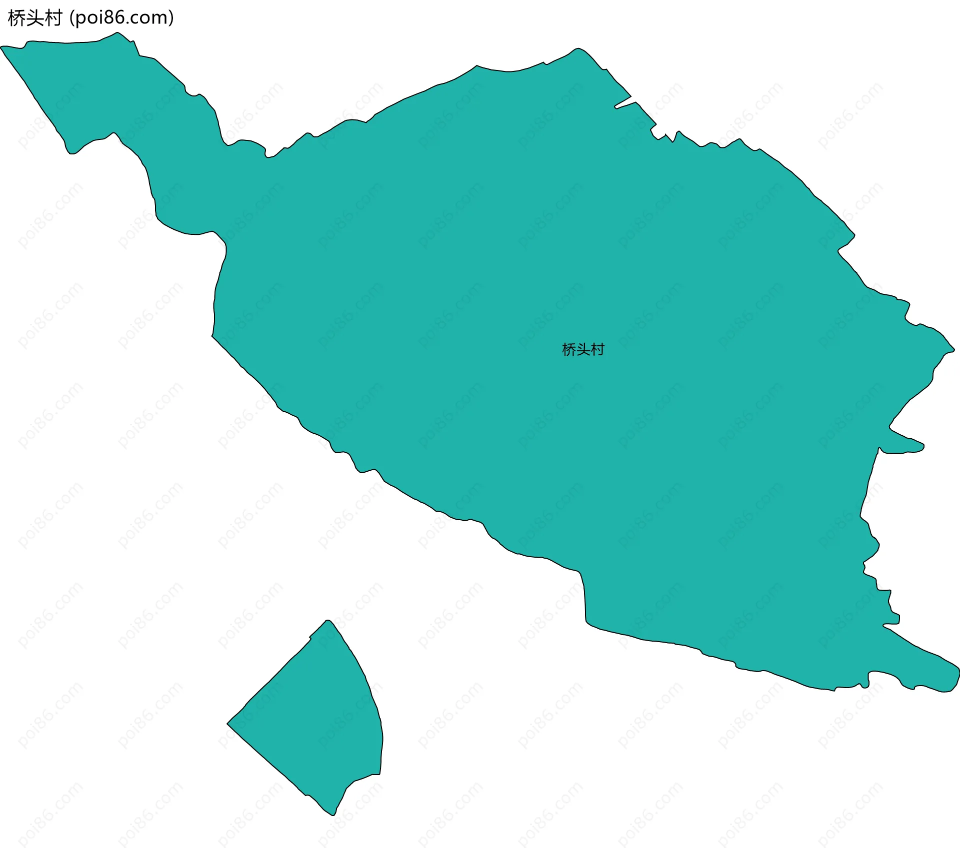 桥头村边界地图