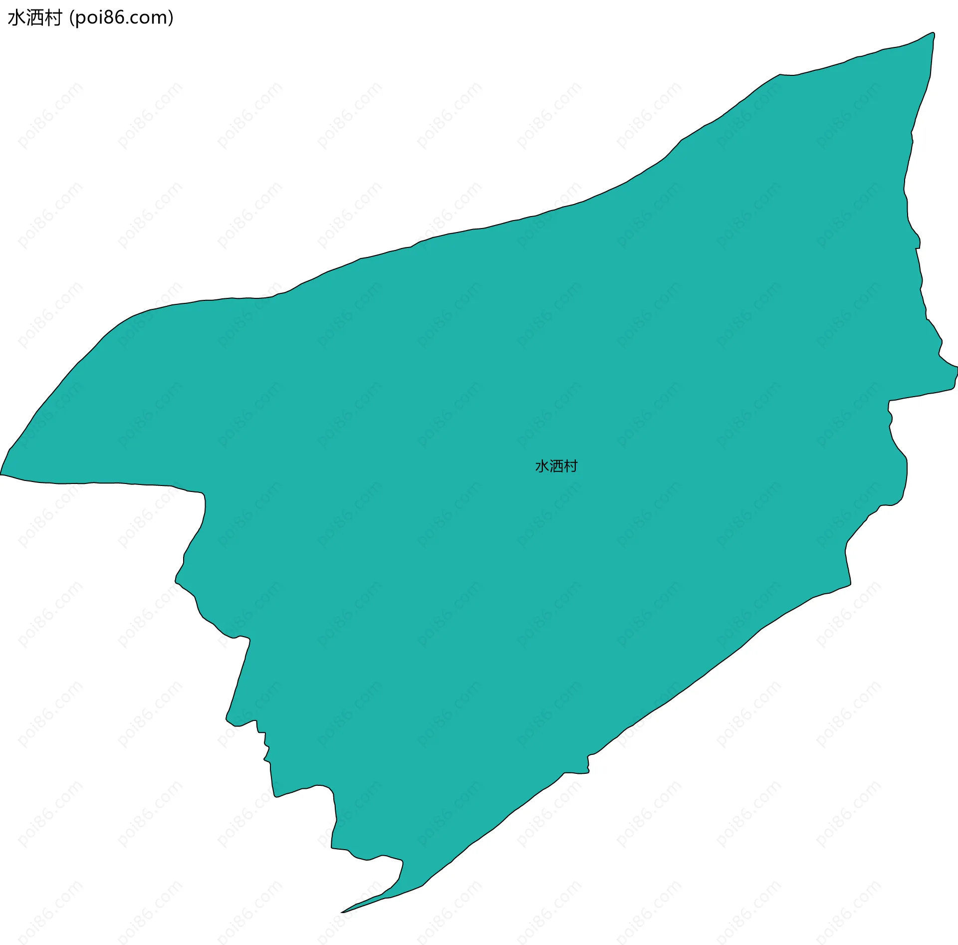 水洒村边界地图