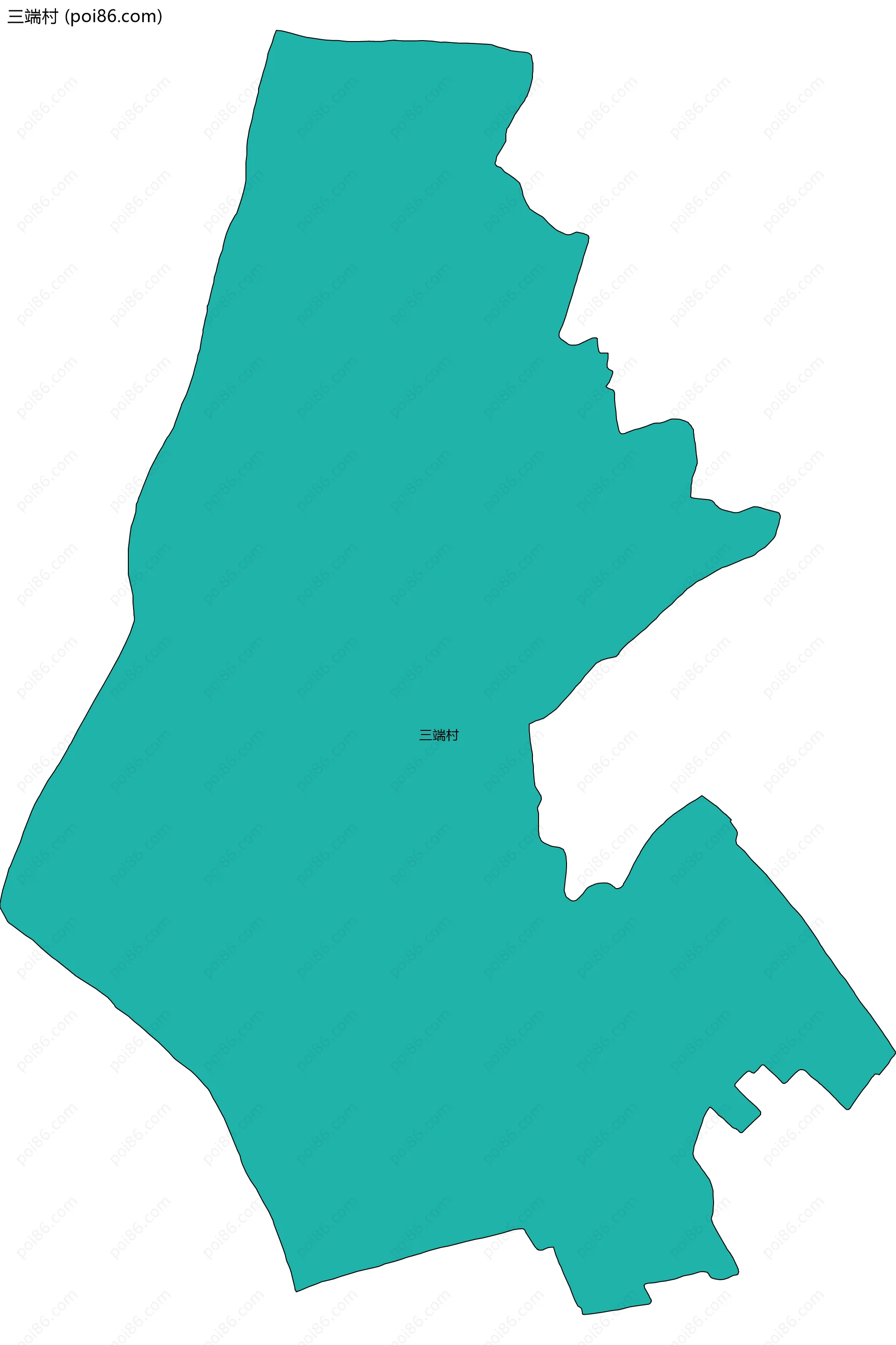 三端村边界地图