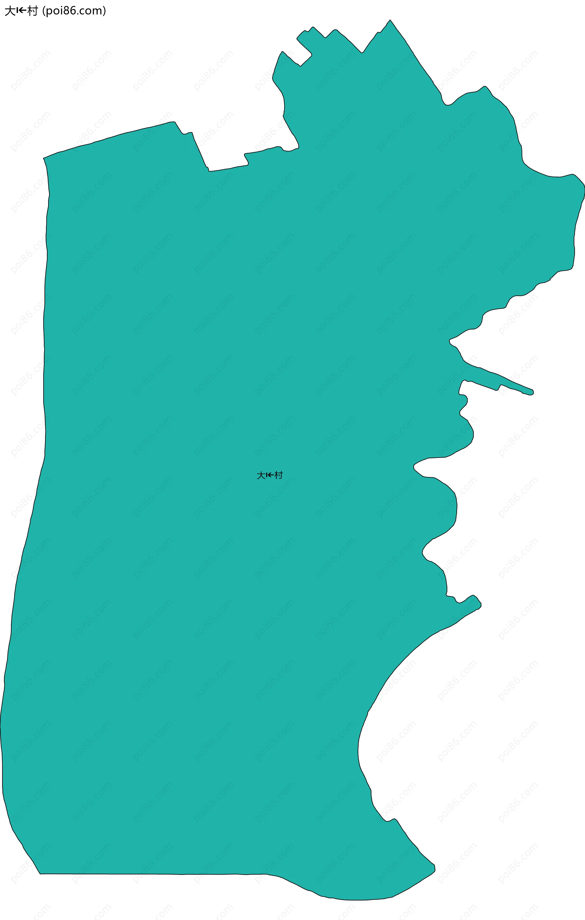 大村边界地图