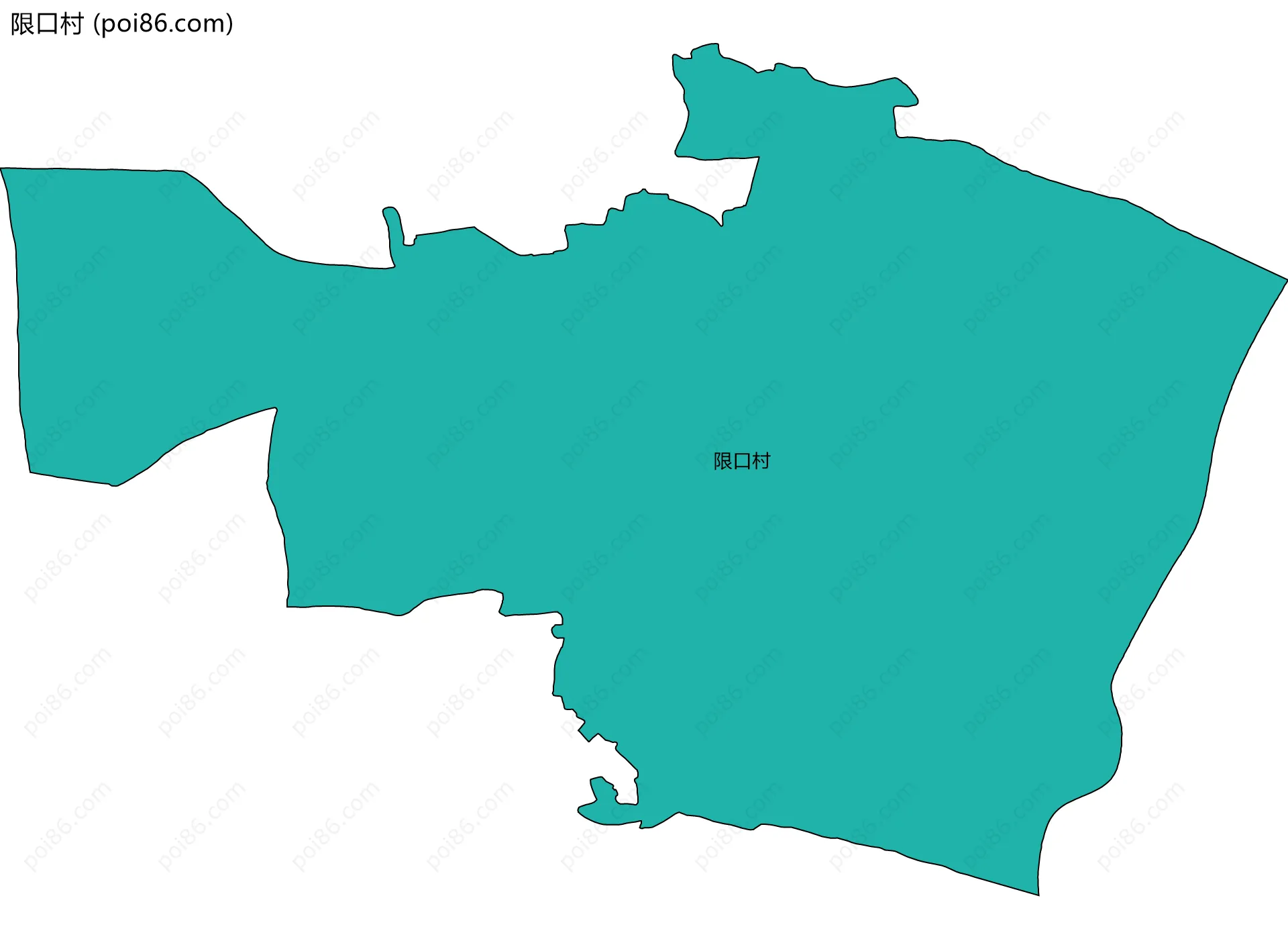 限口村边界地图