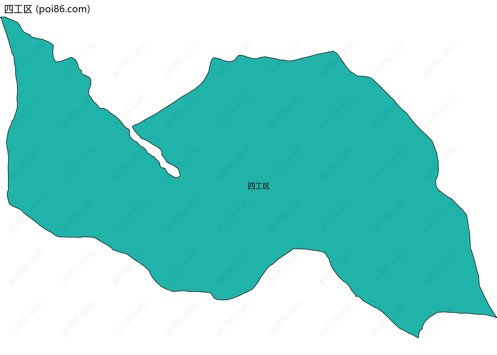 四工区边界地图