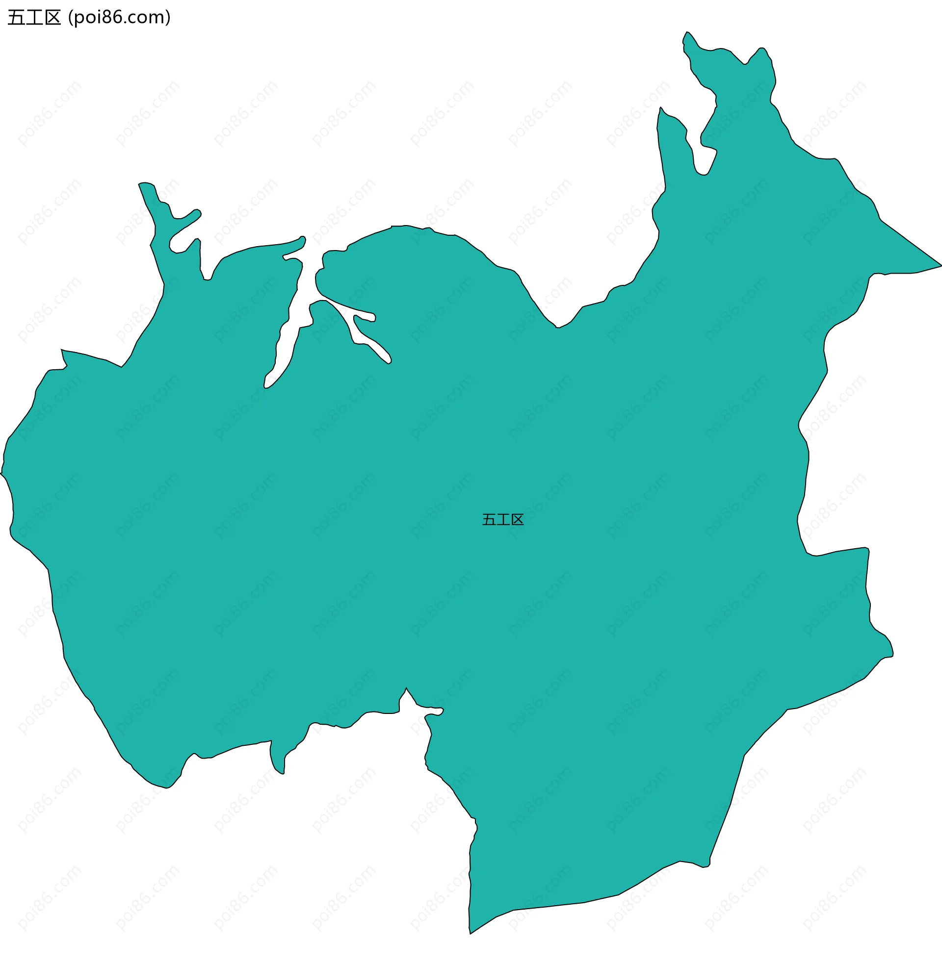 五工区边界地图