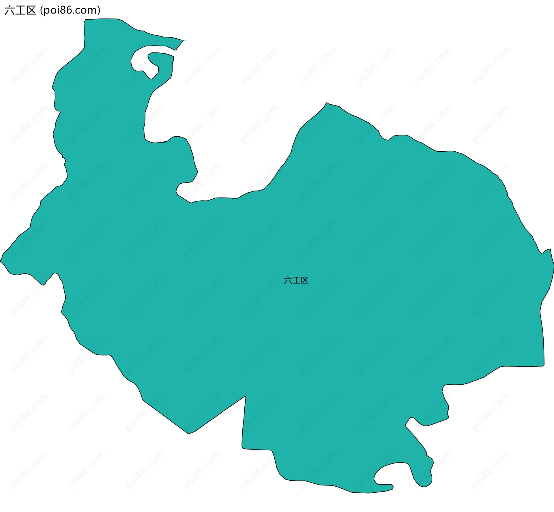 六工区边界地图