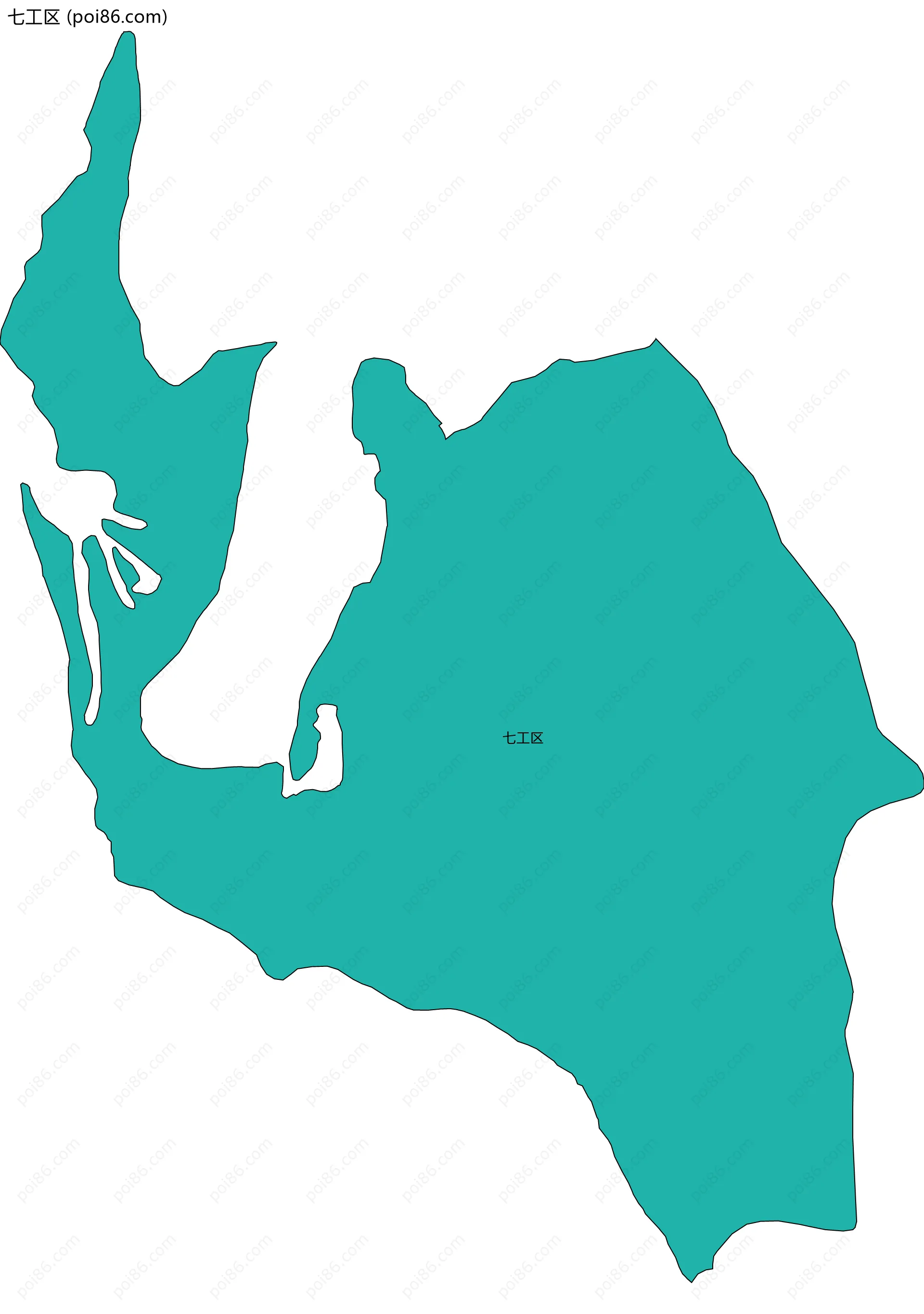 七工区边界地图