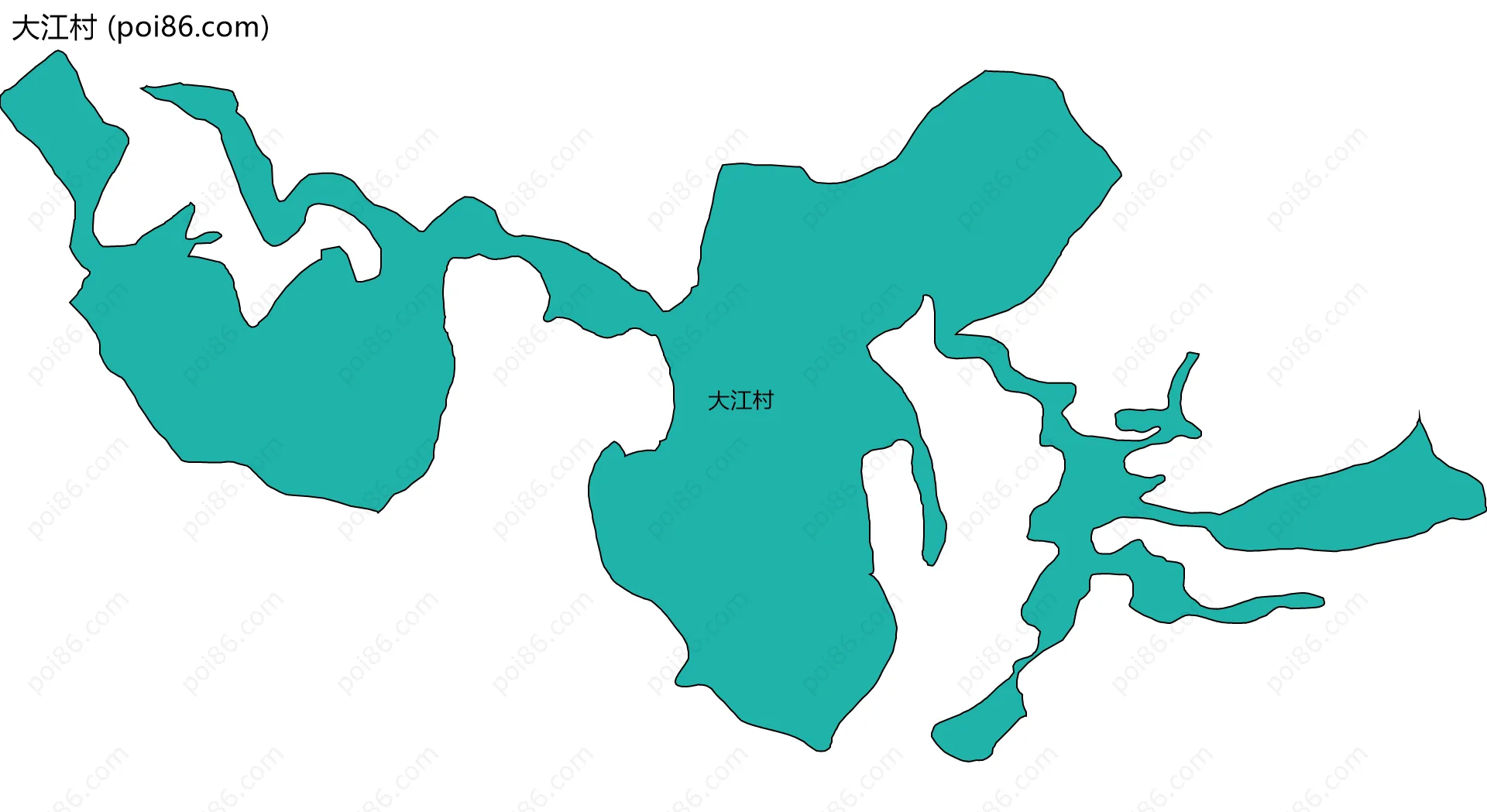 大江村边界地图