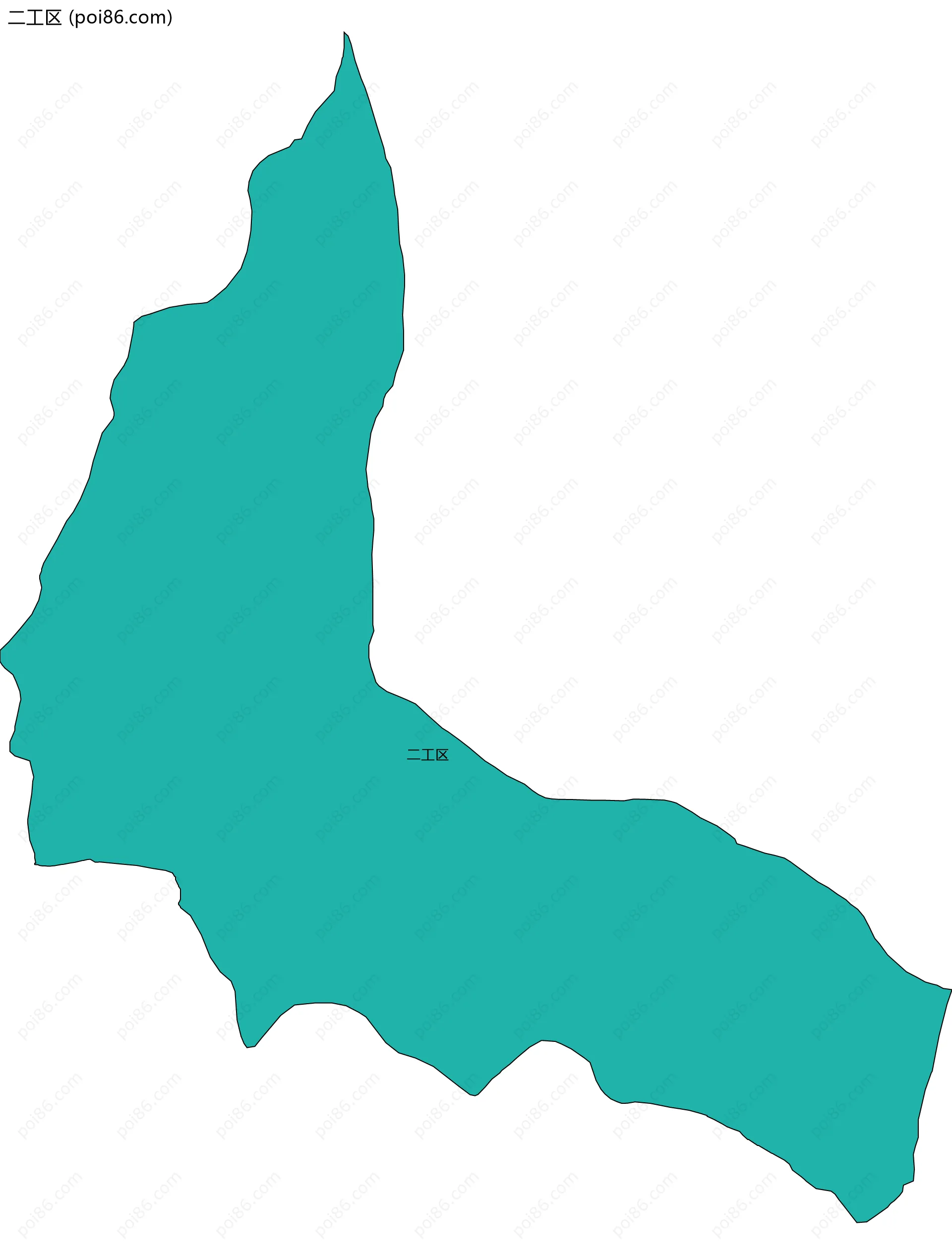 二工区边界地图