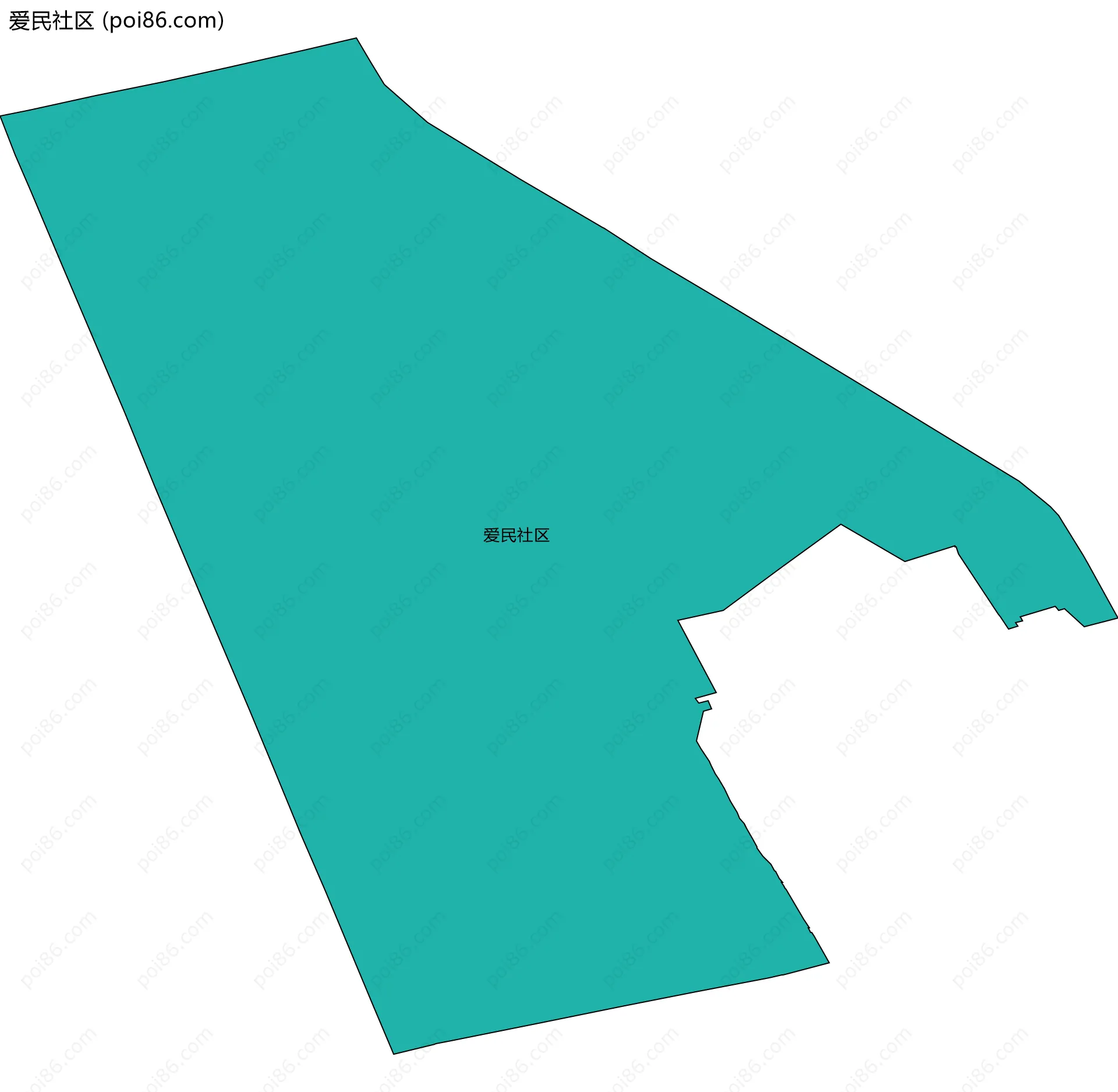 爱民社区边界地图