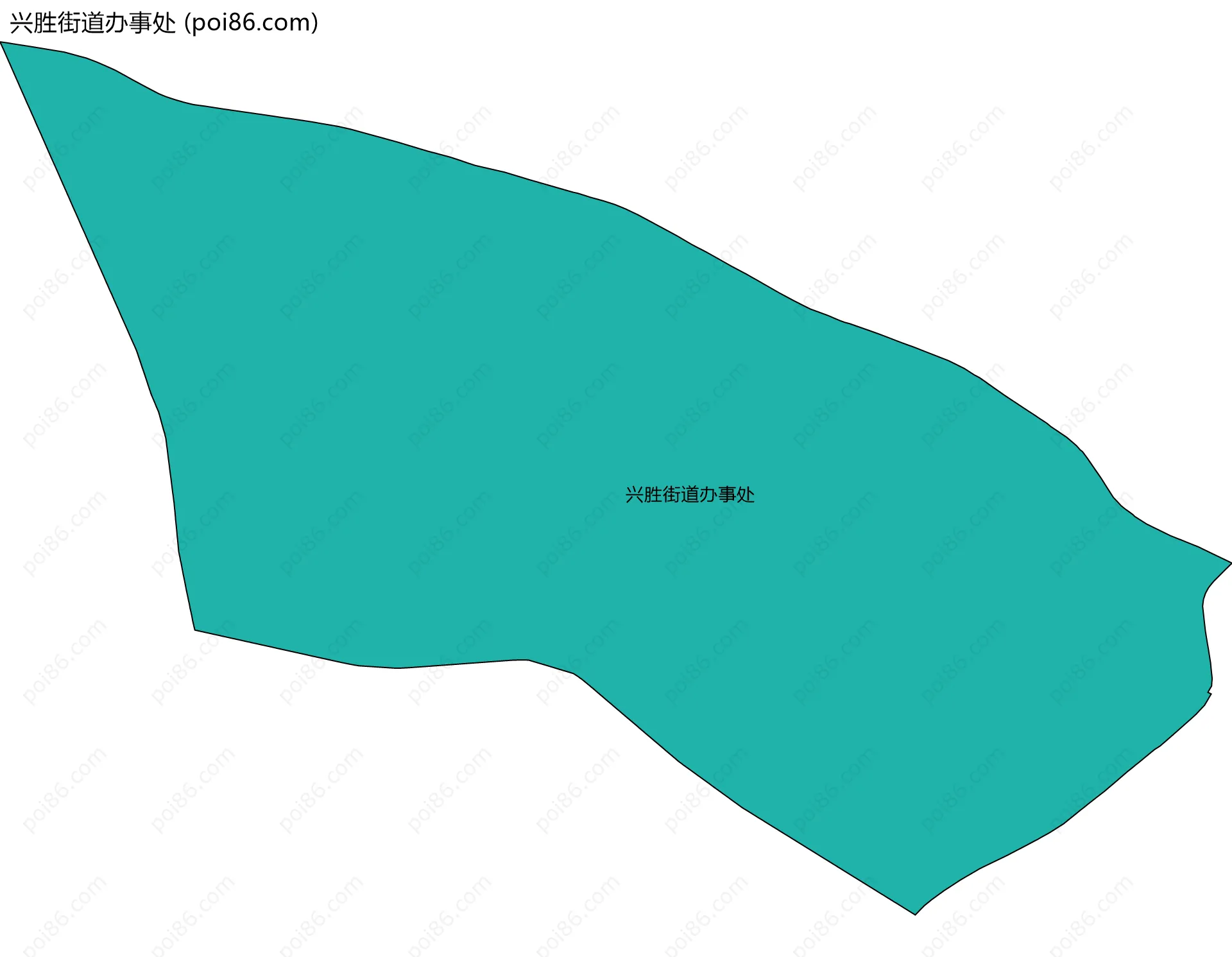 兴胜街道办事处边界地图(五级行政区划)