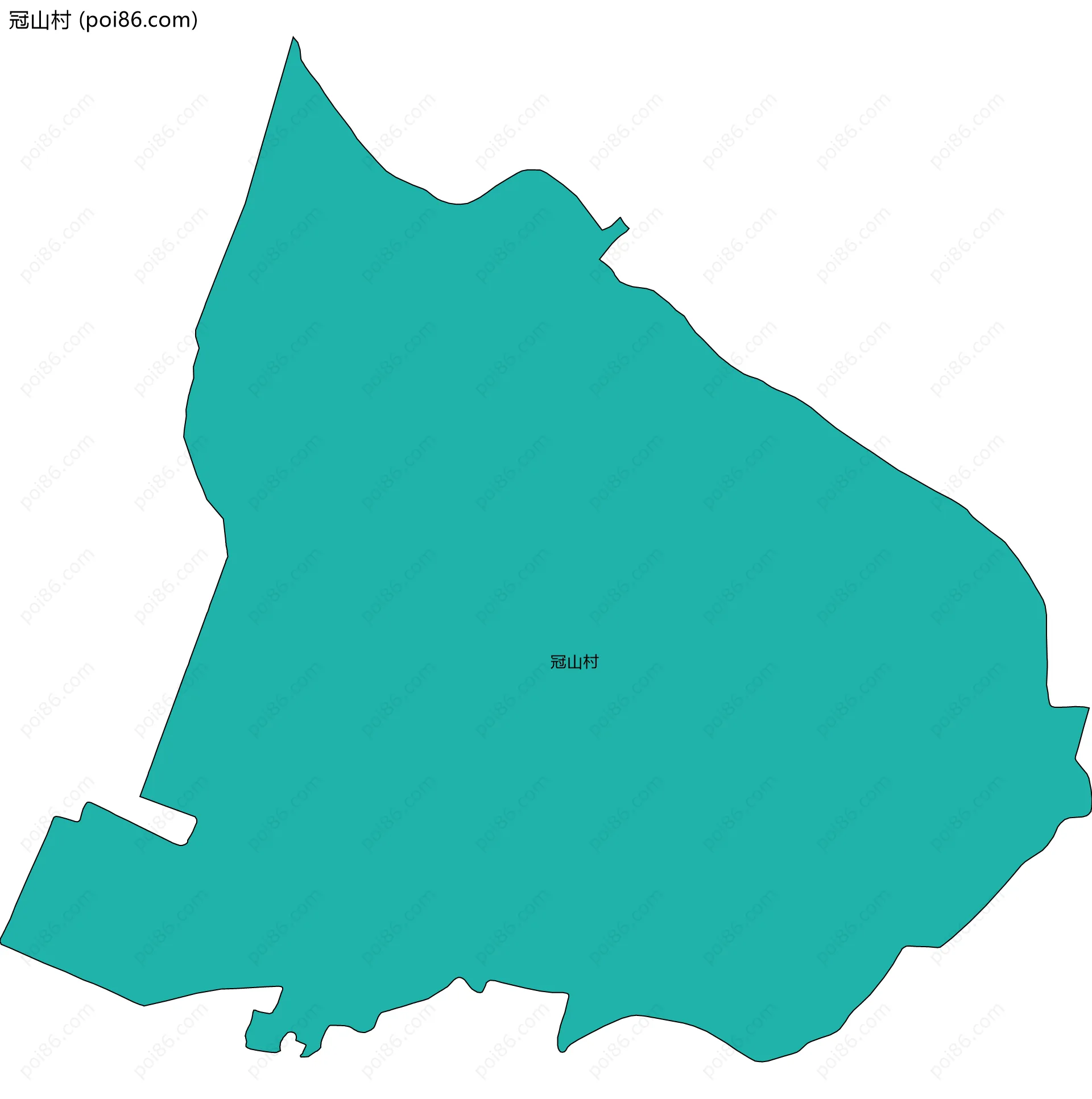 冠山村边界地图