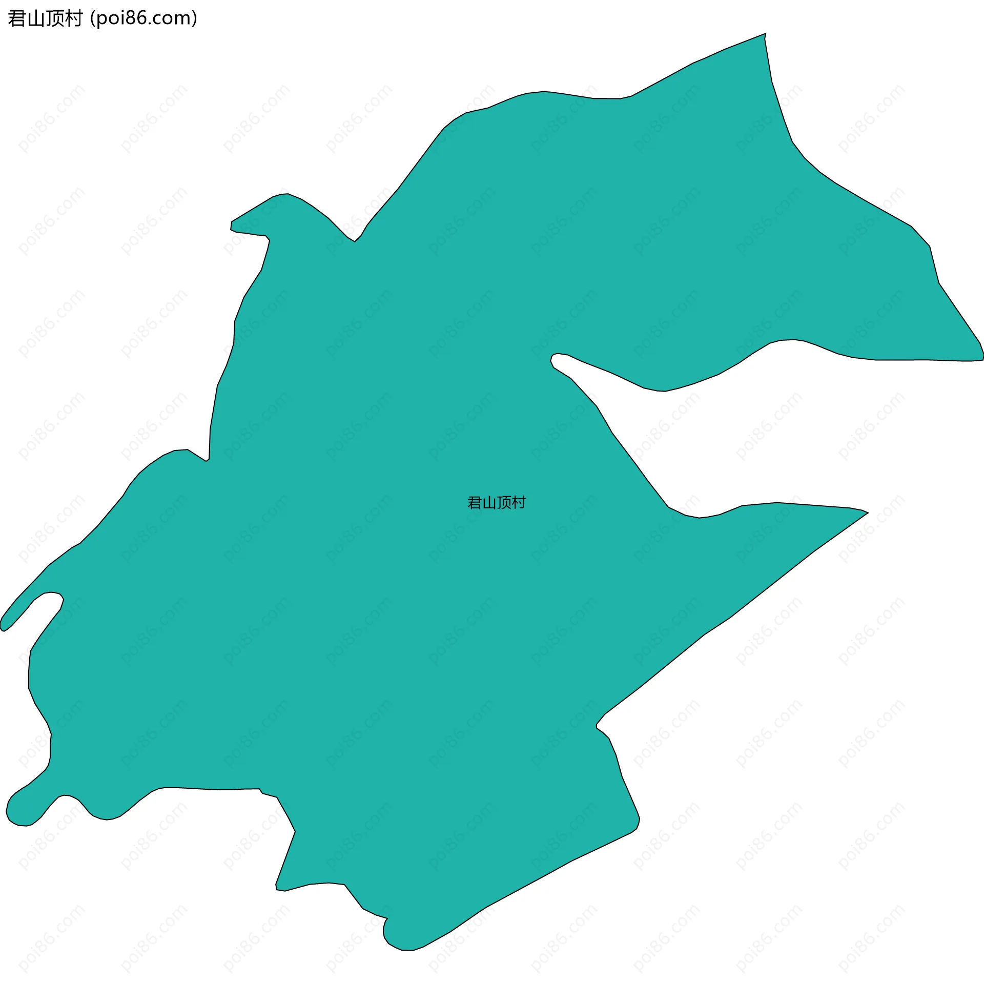 君山顶村边界地图