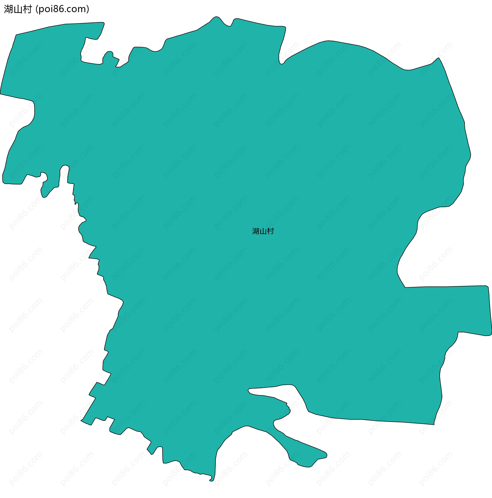 湖山村边界地图