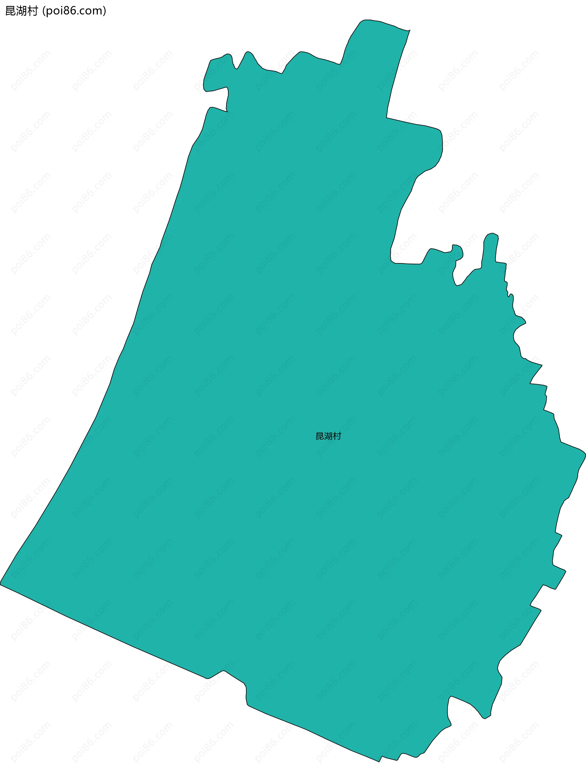 昆湖村边界地图