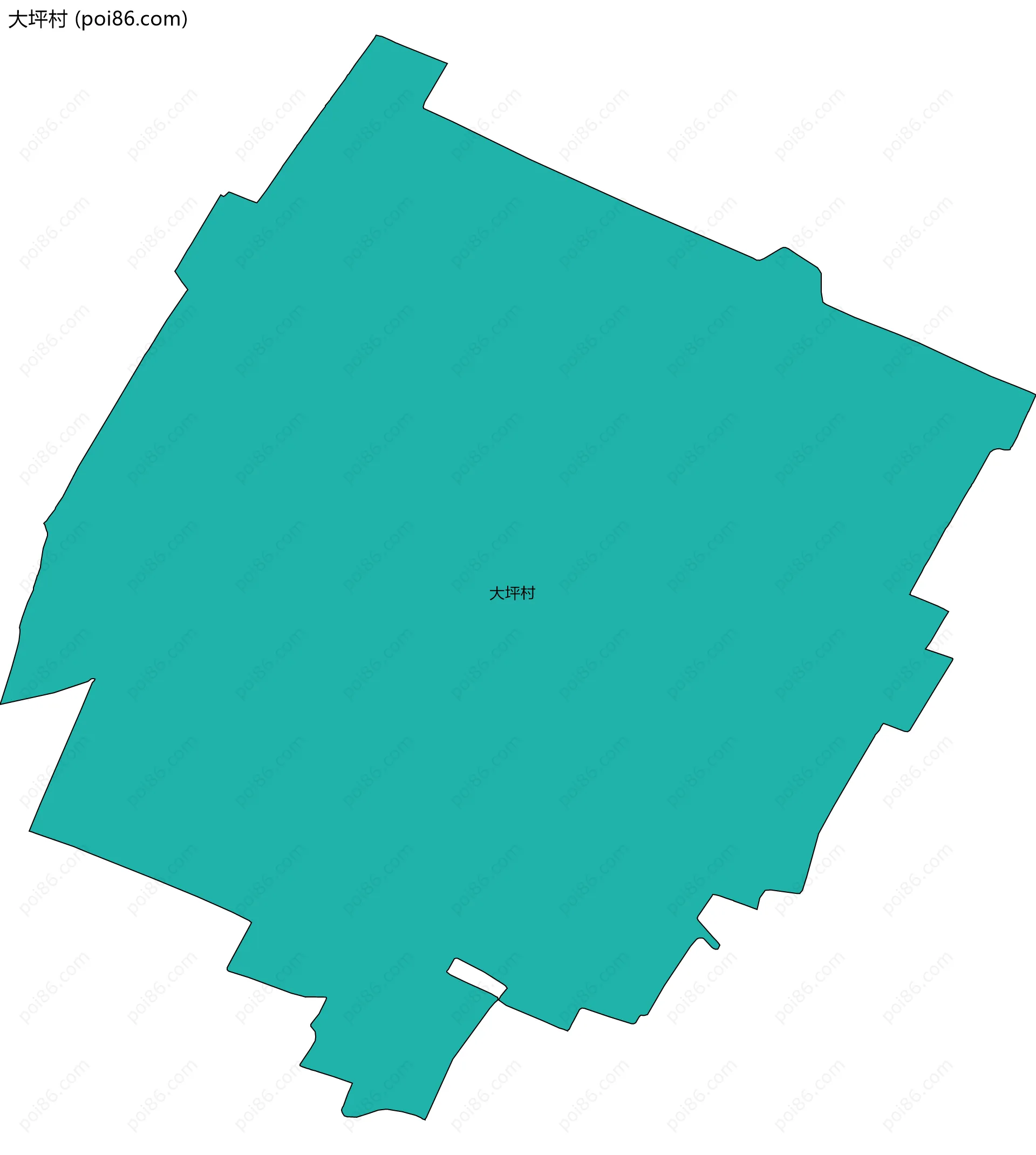 大坪村边界地图