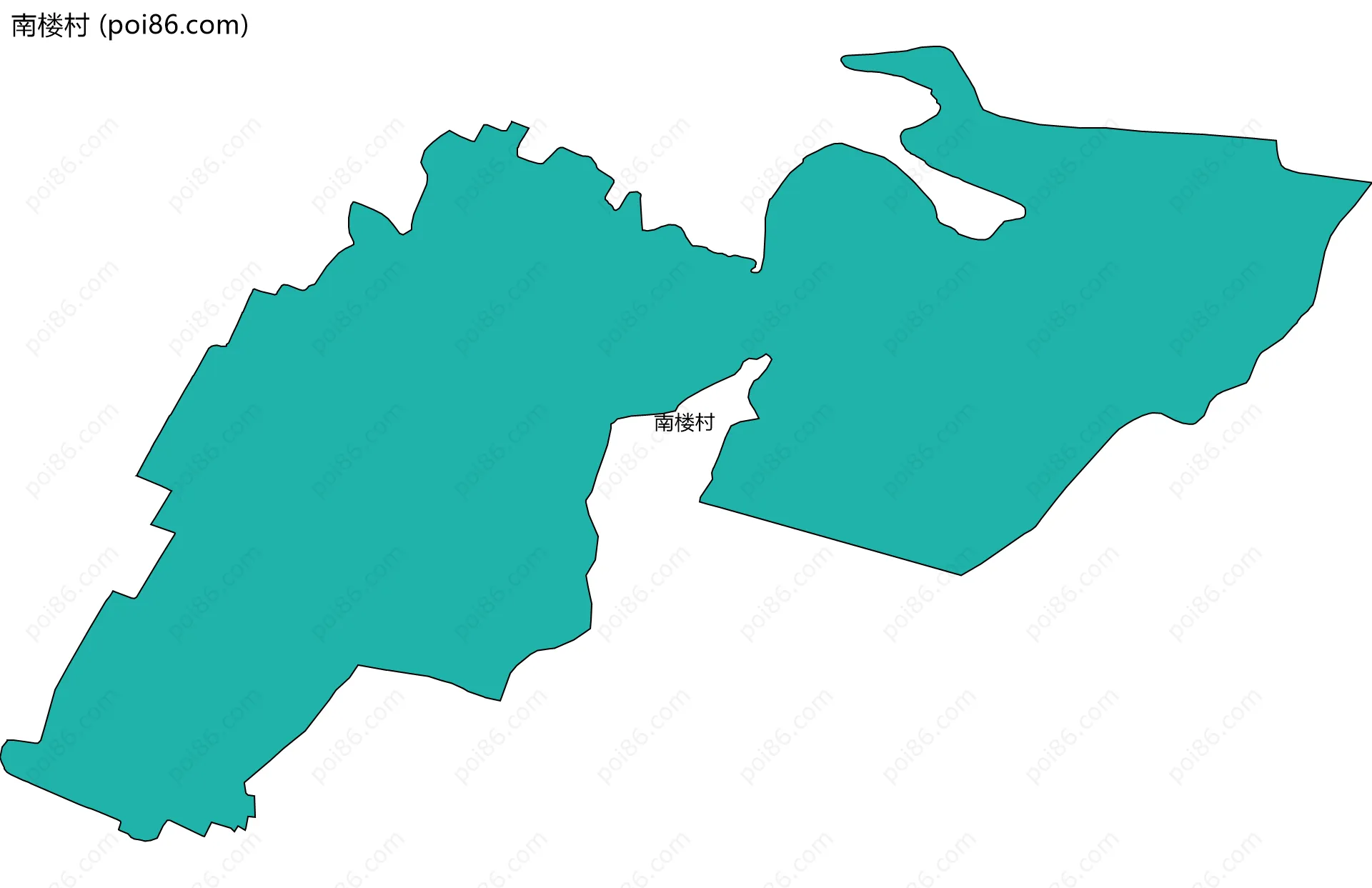 南楼村边界地图