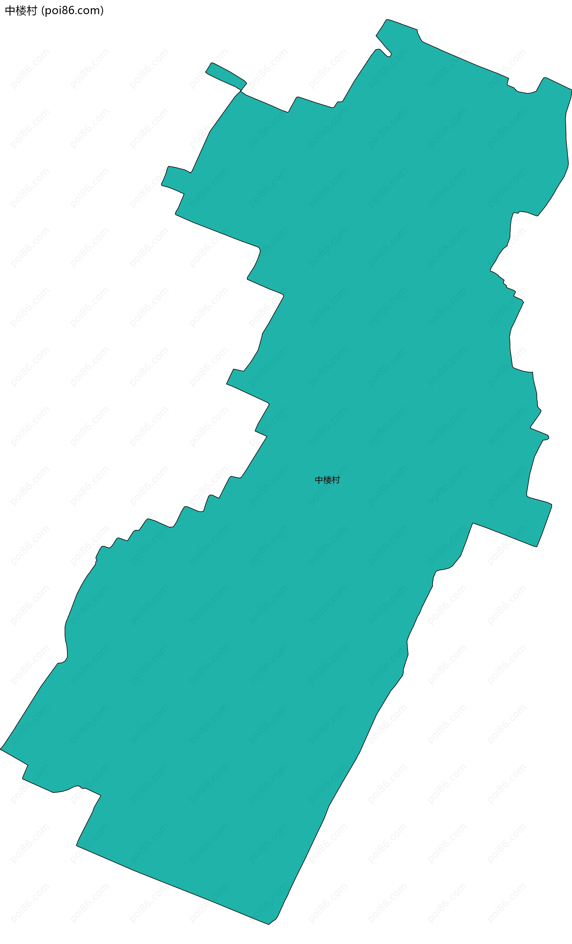 中楼村边界地图