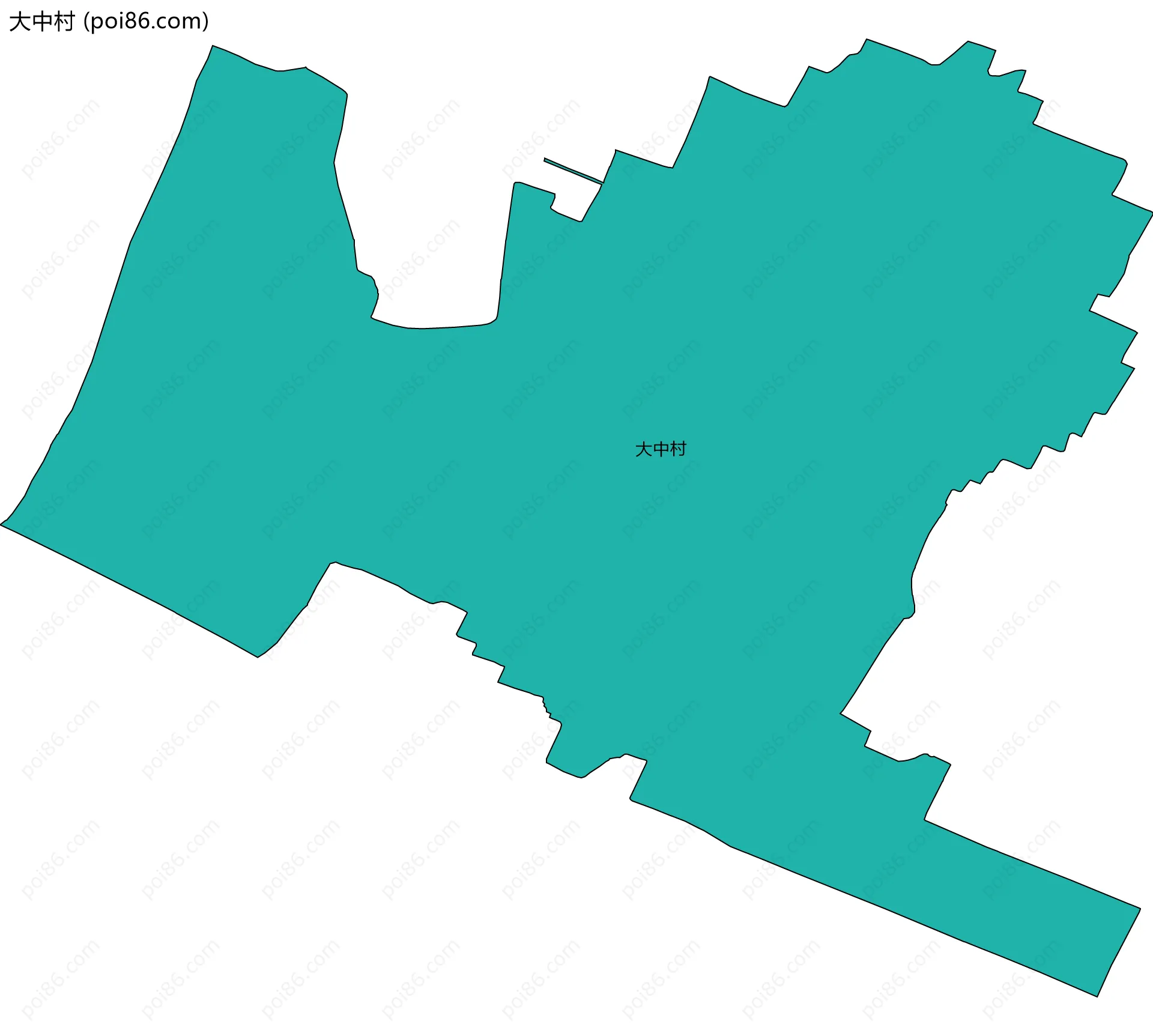 大中村边界地图