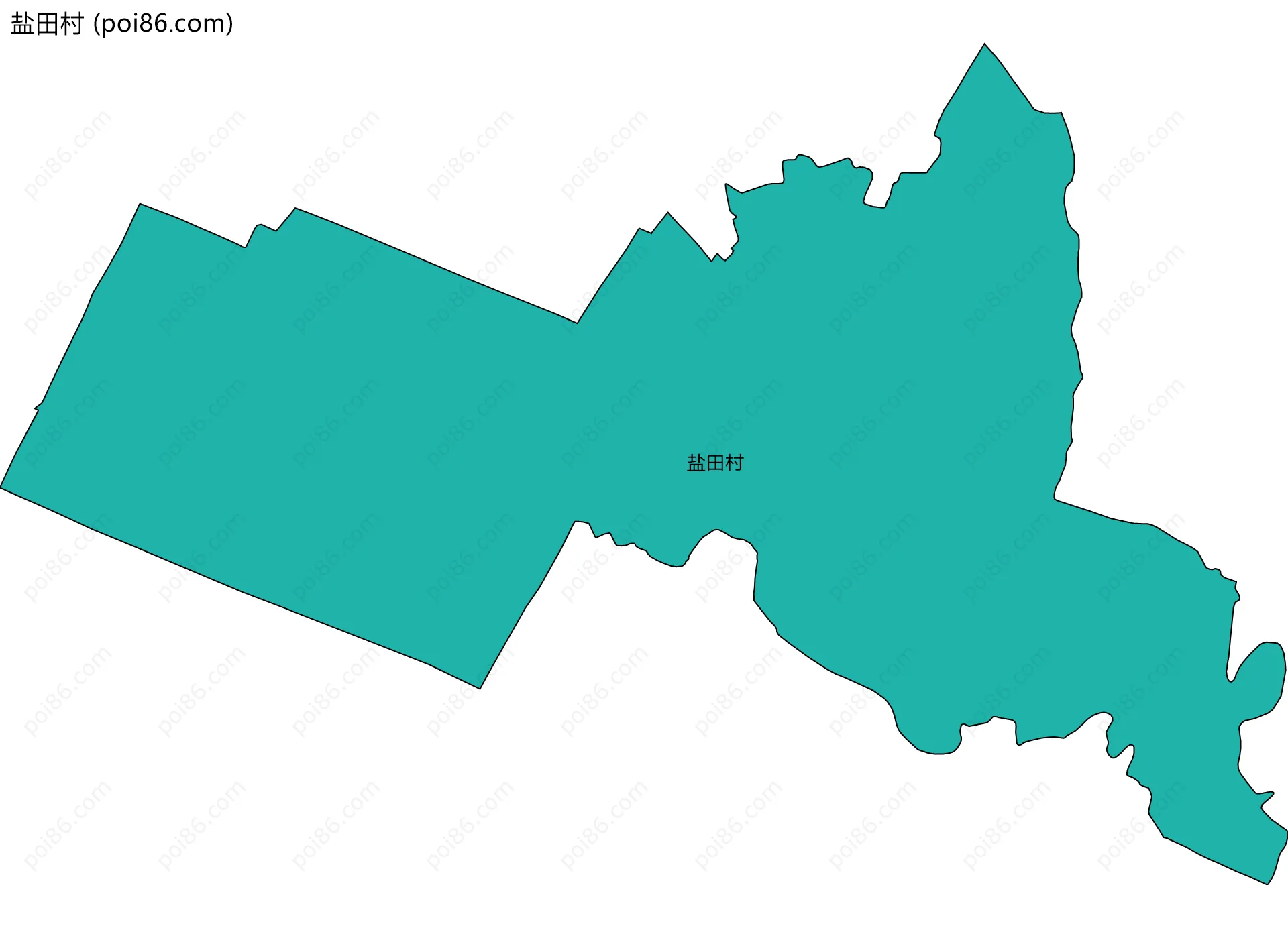 盐田村边界地图
