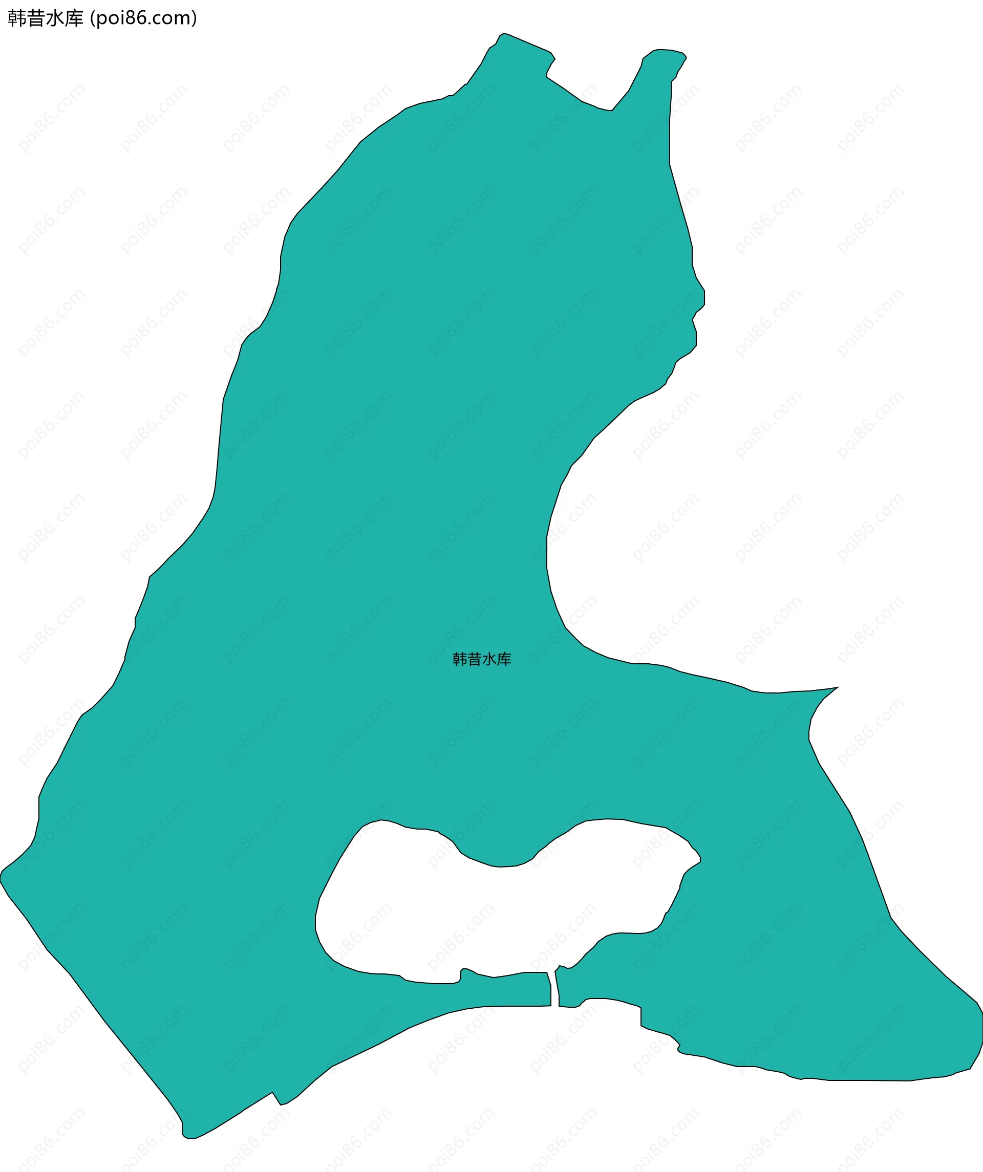 韩昔水库边界地图
