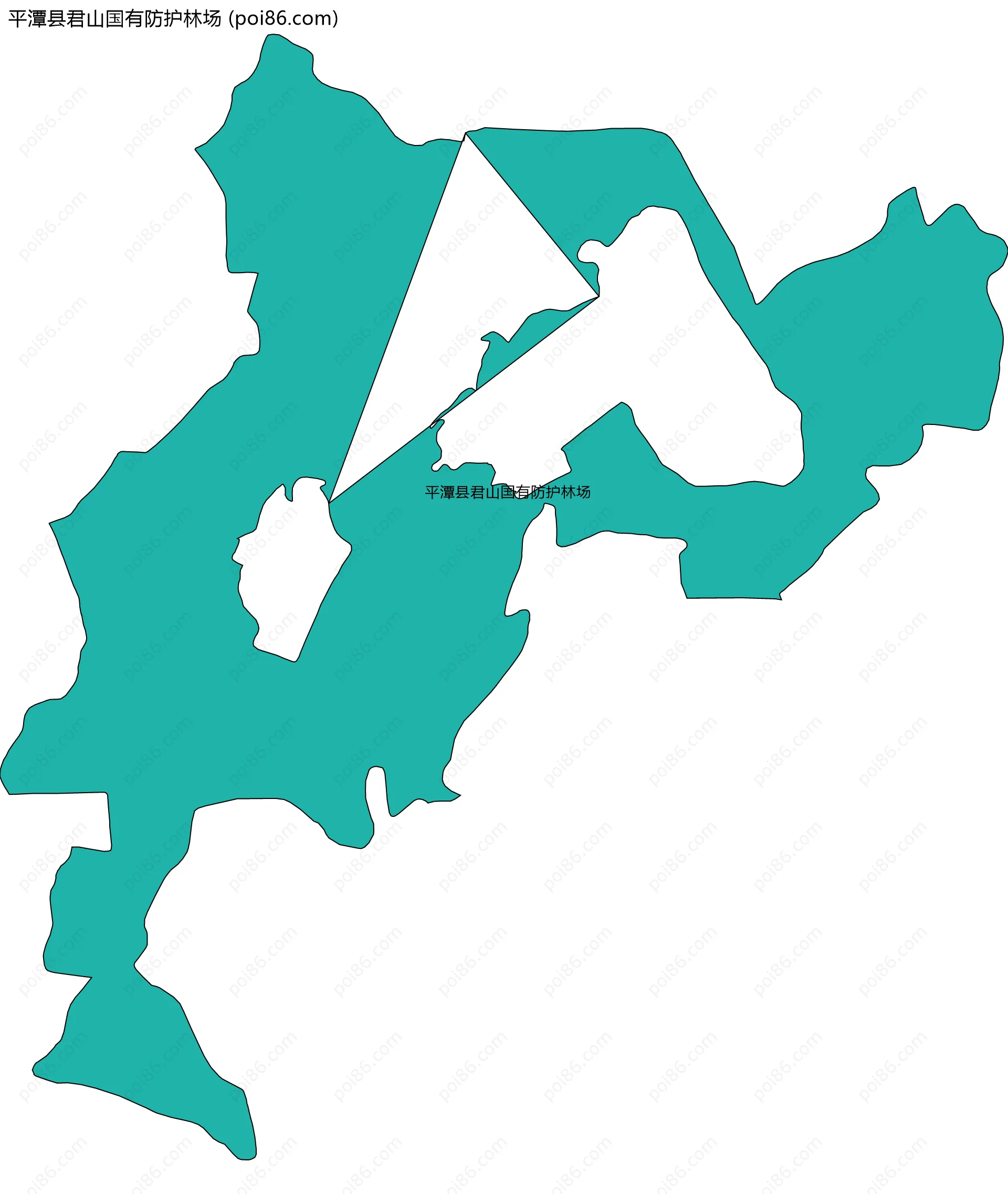 平潭县君山国有防护林场边界地图