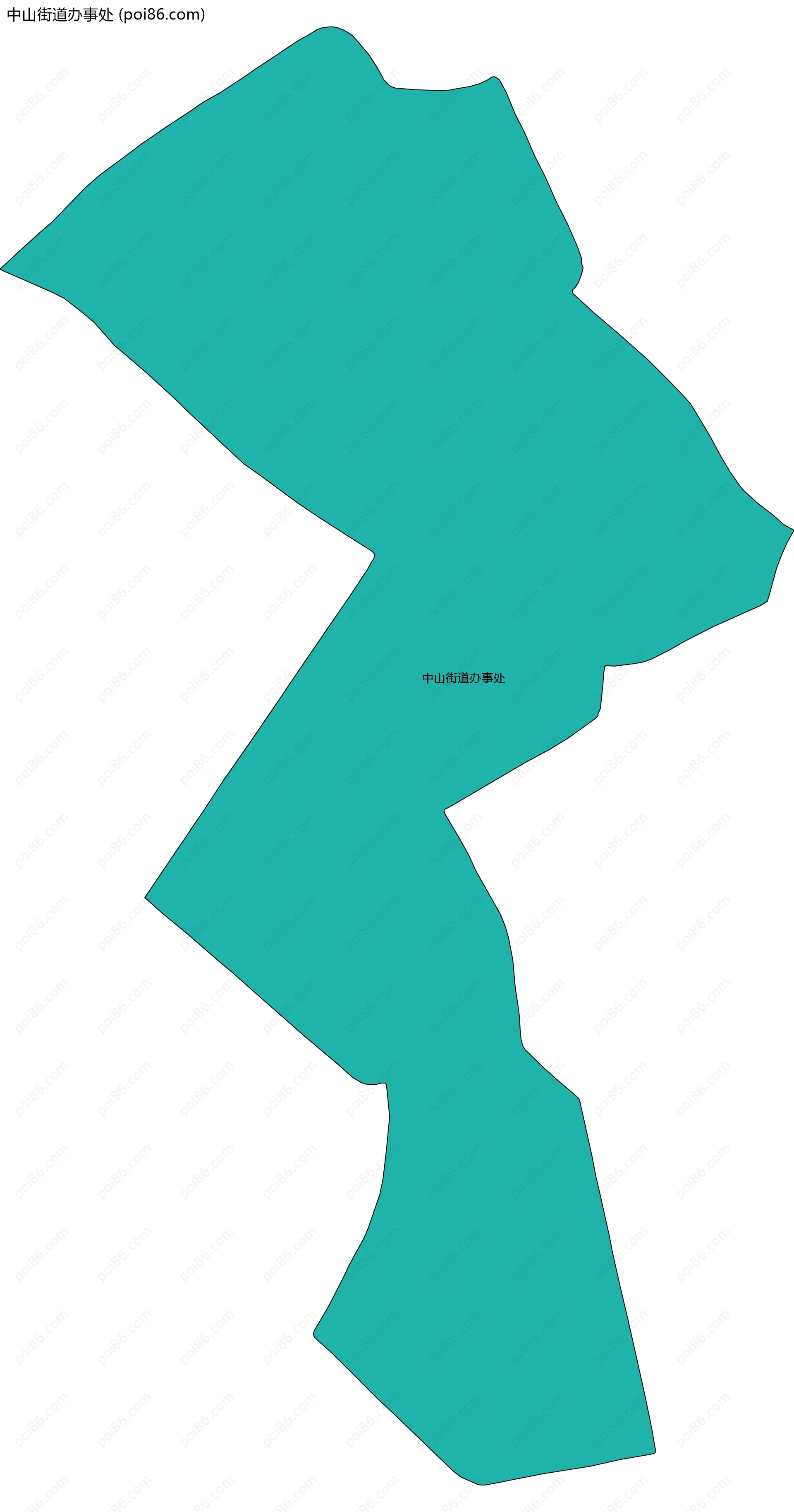 中山街道办事处边界地图