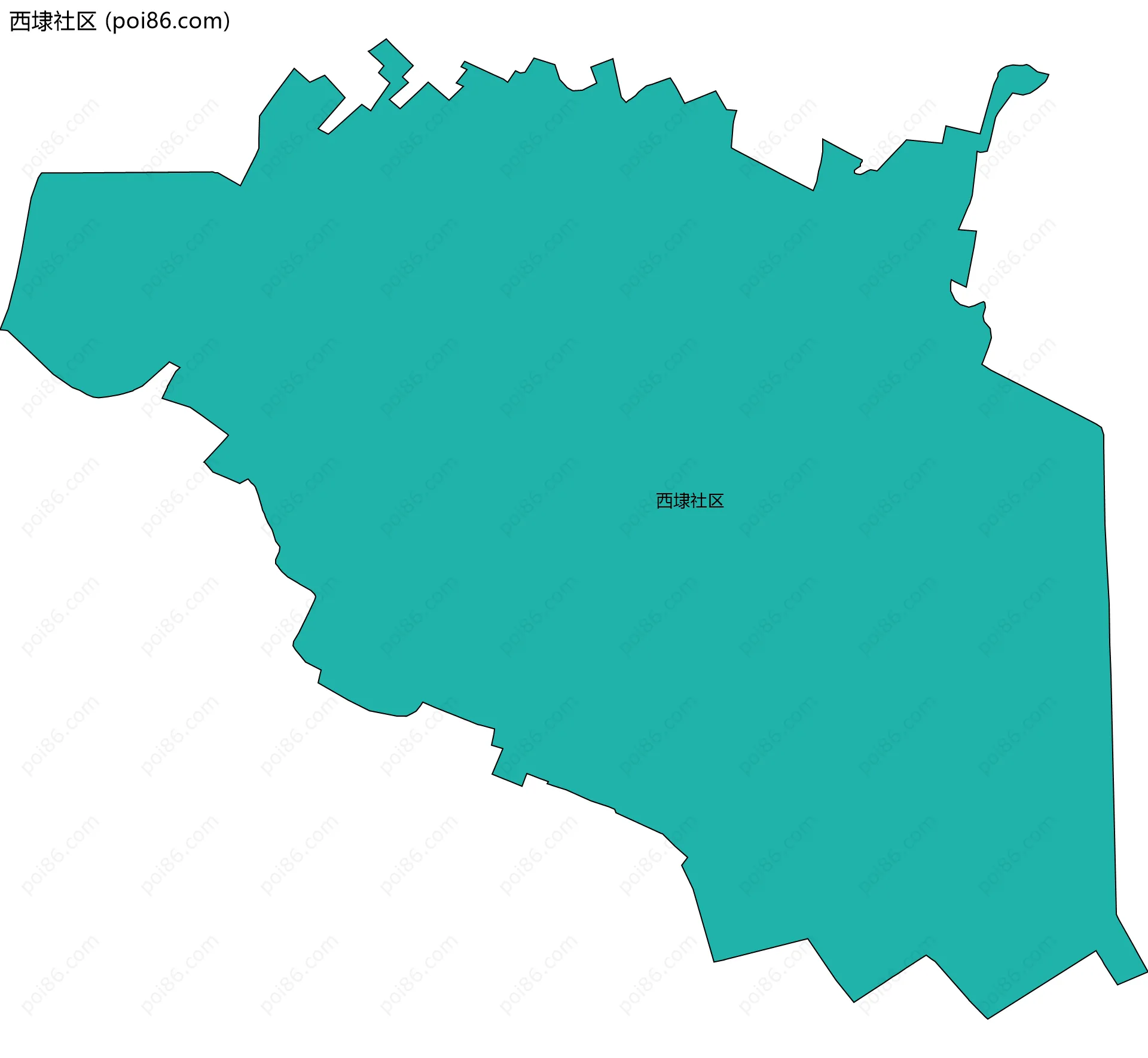 西埭社区边界地图