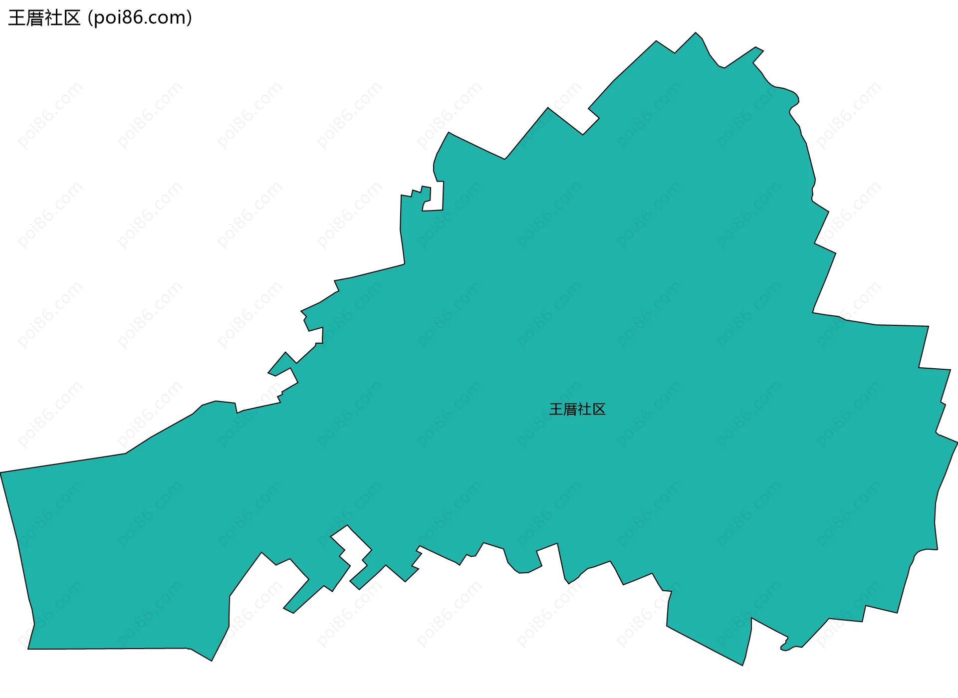 王厝社区边界地图
