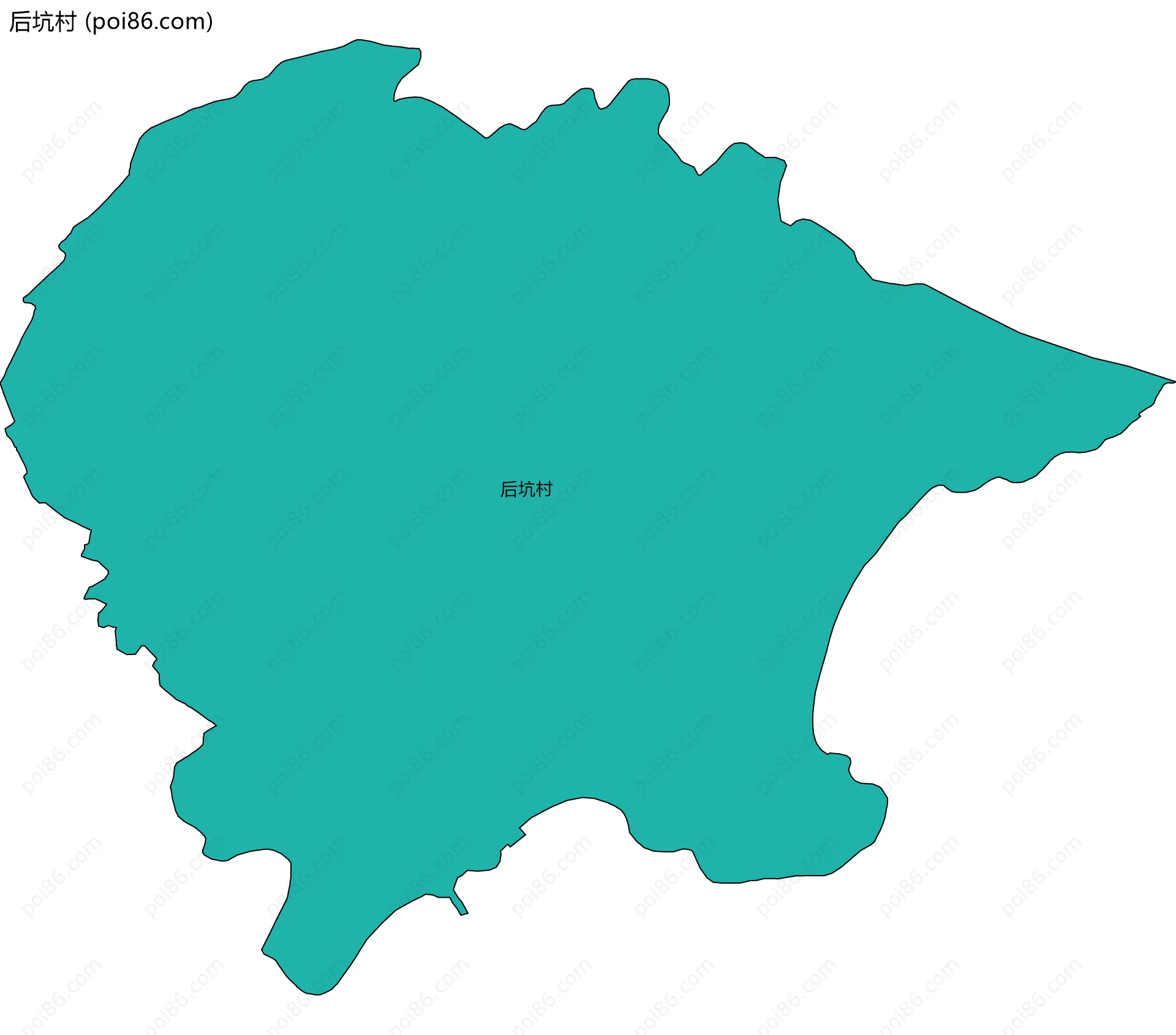 后坑村边界地图