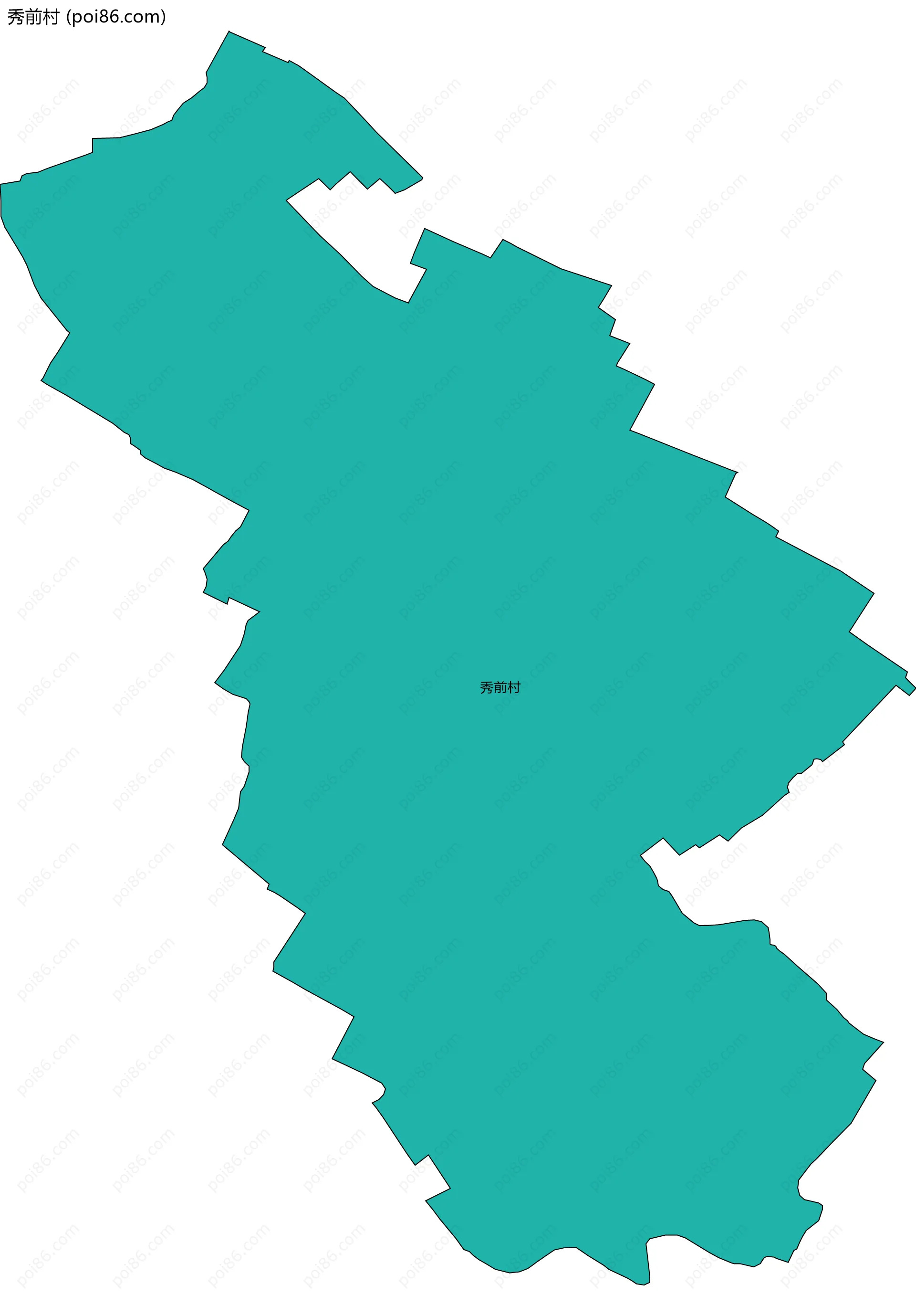 秀前村边界地图