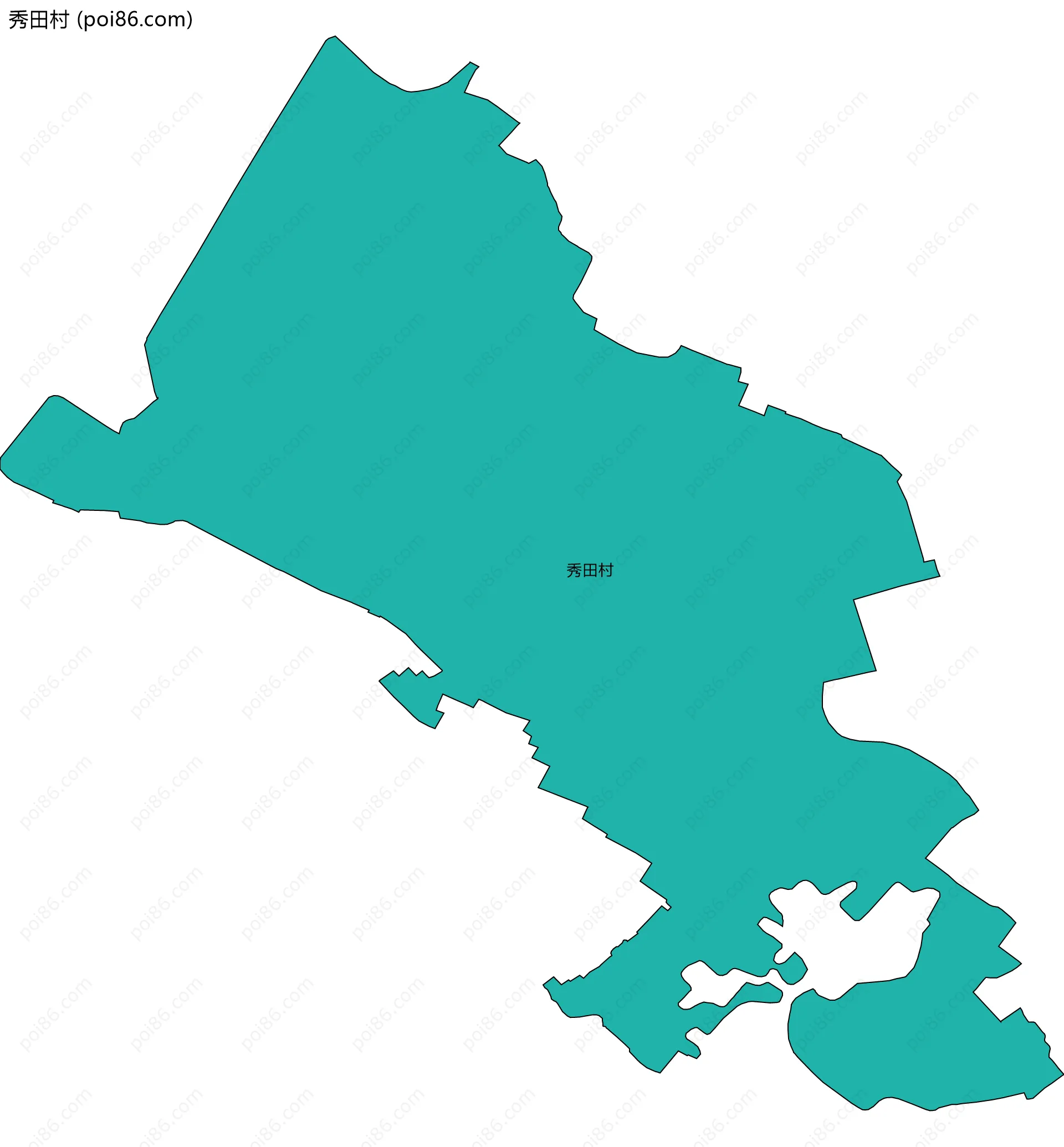 秀田村边界地图