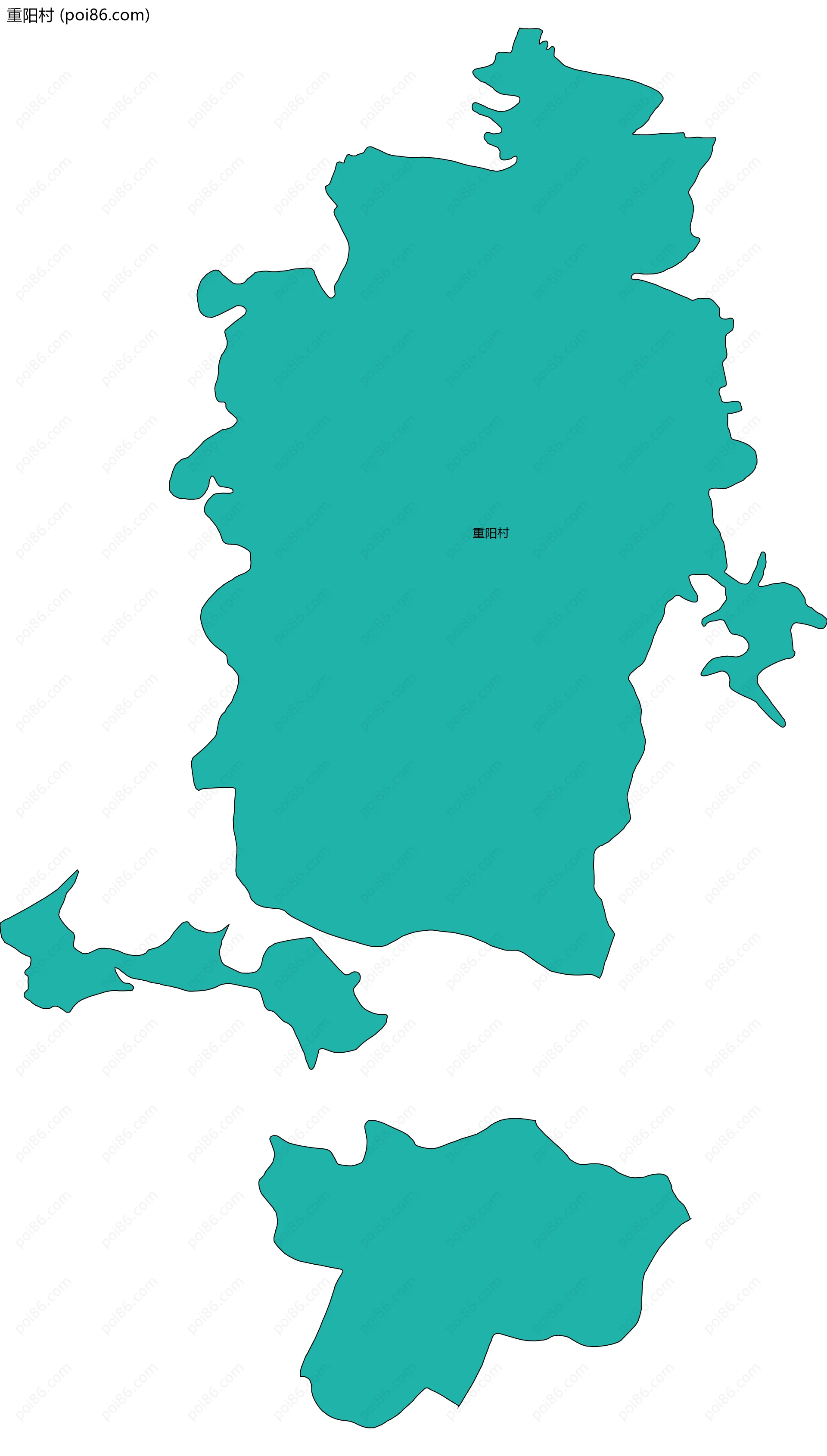 重阳村边界地图