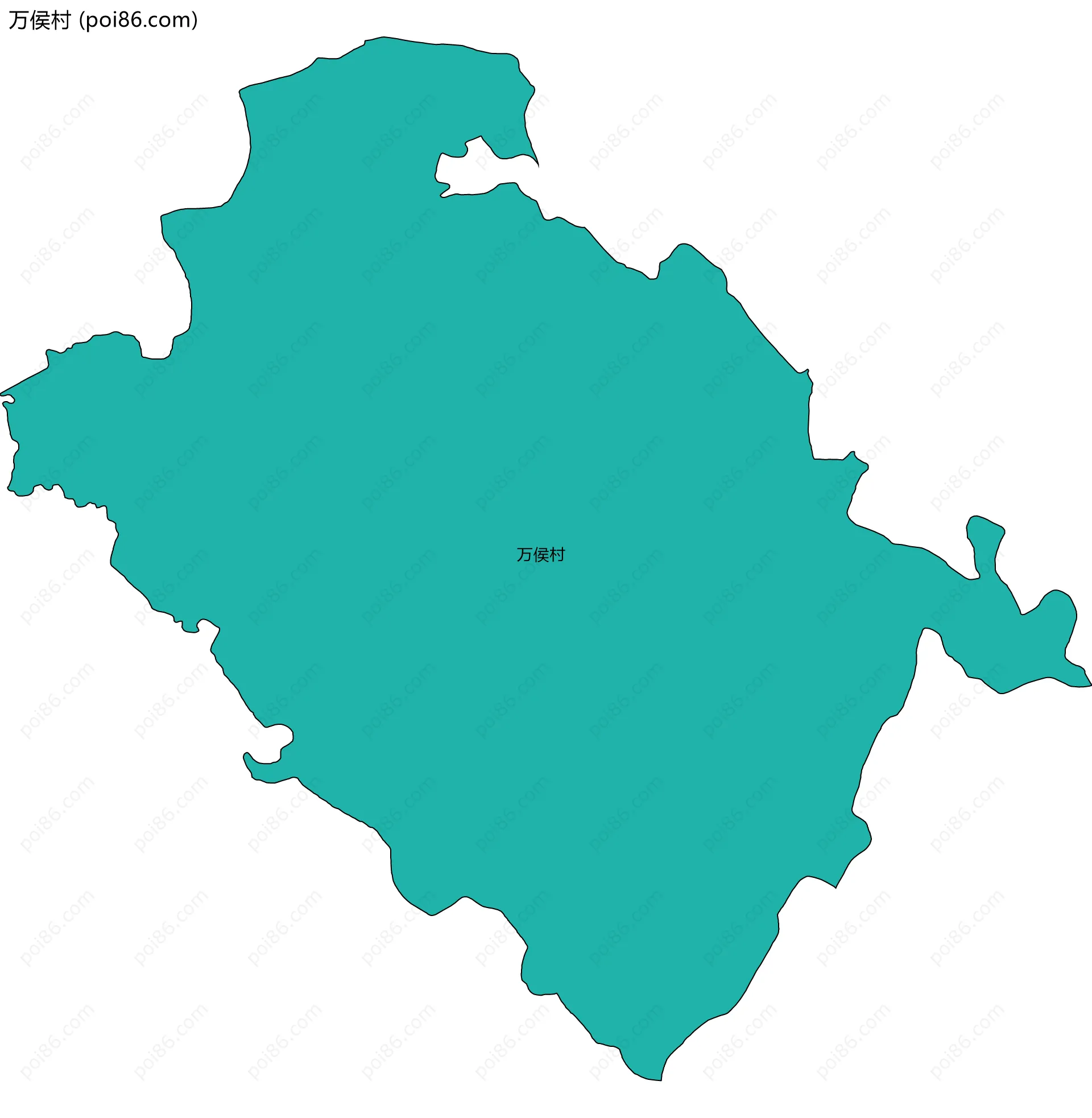 万侯村边界地图