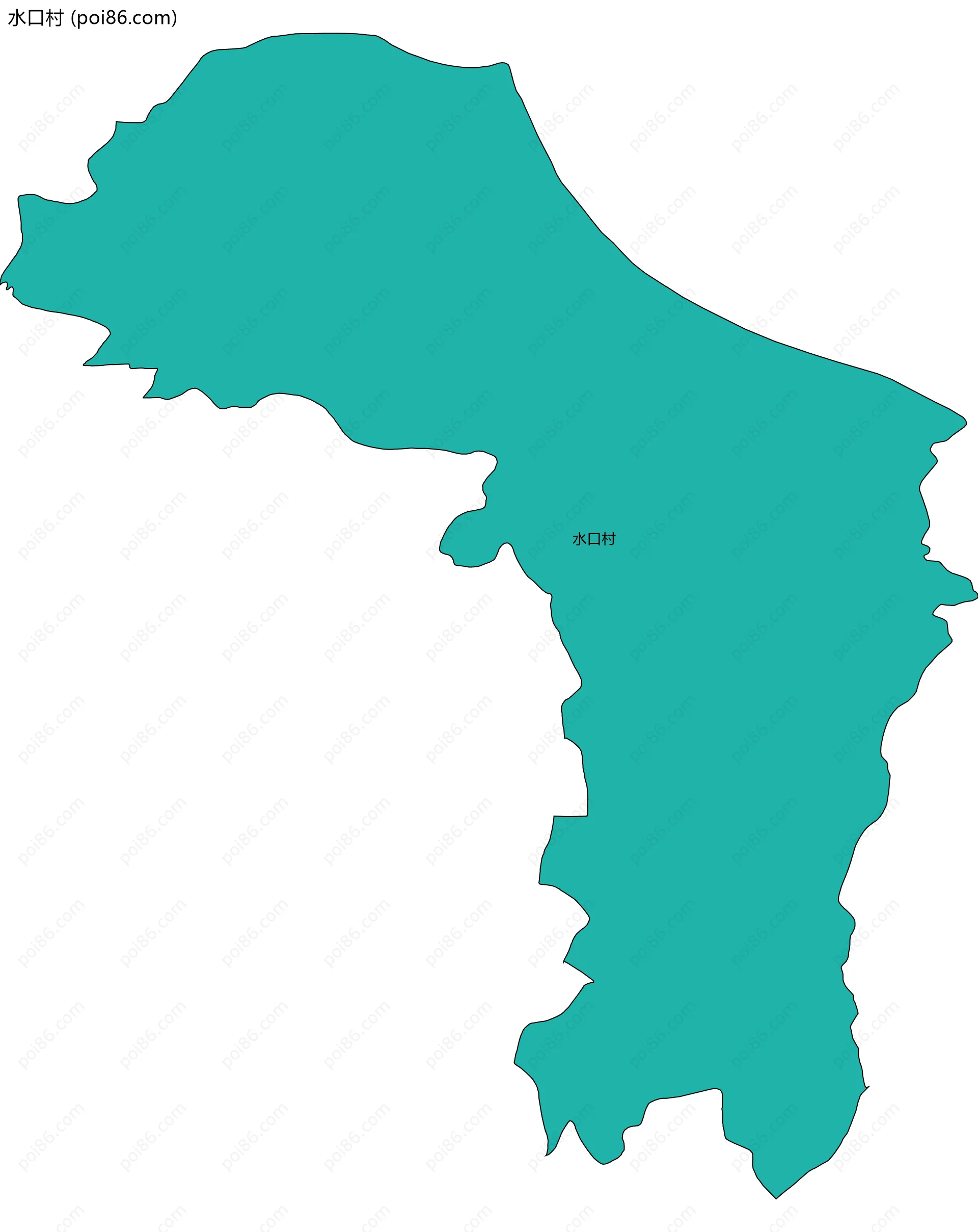 水口村边界地图