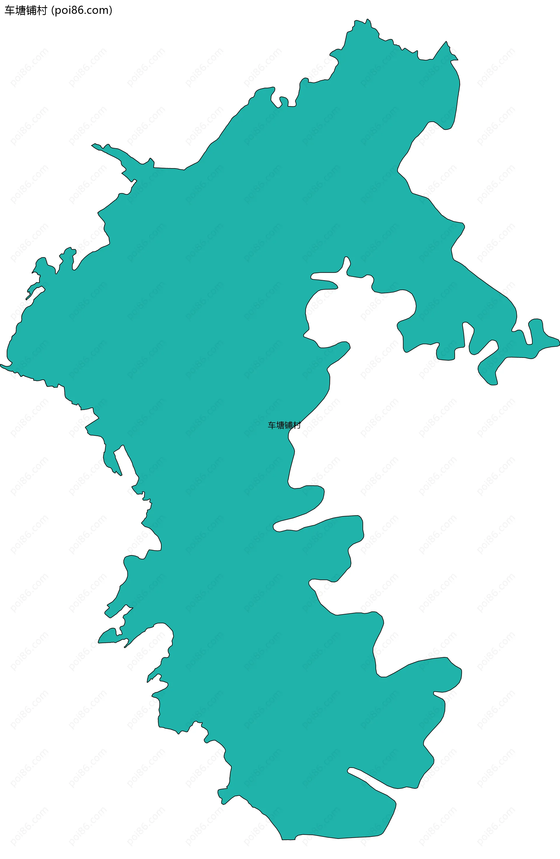 车塘铺村边界地图