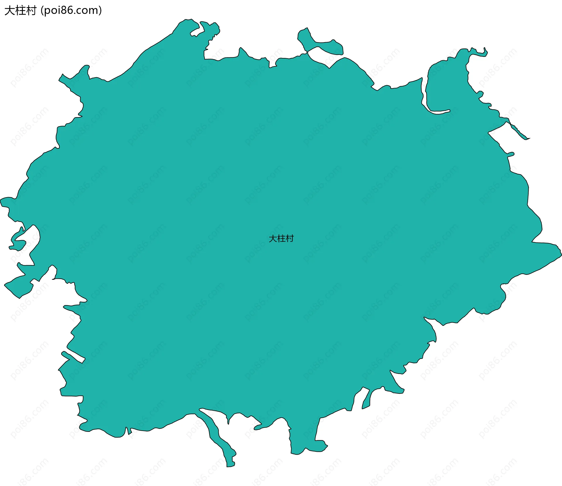 大柱村边界地图